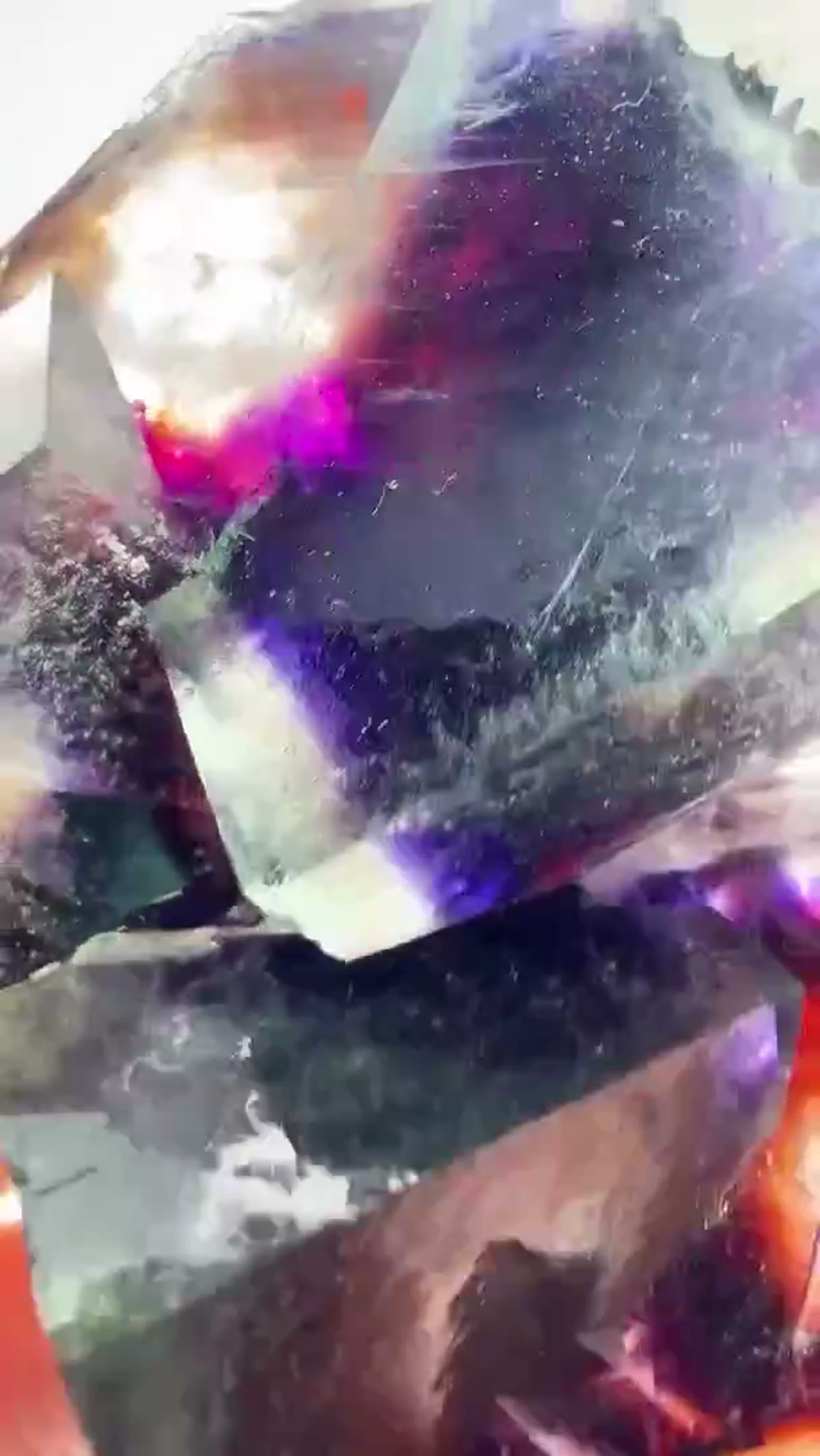 Fluorite Specimen from China: Cherry Pocket Perfection - view 4