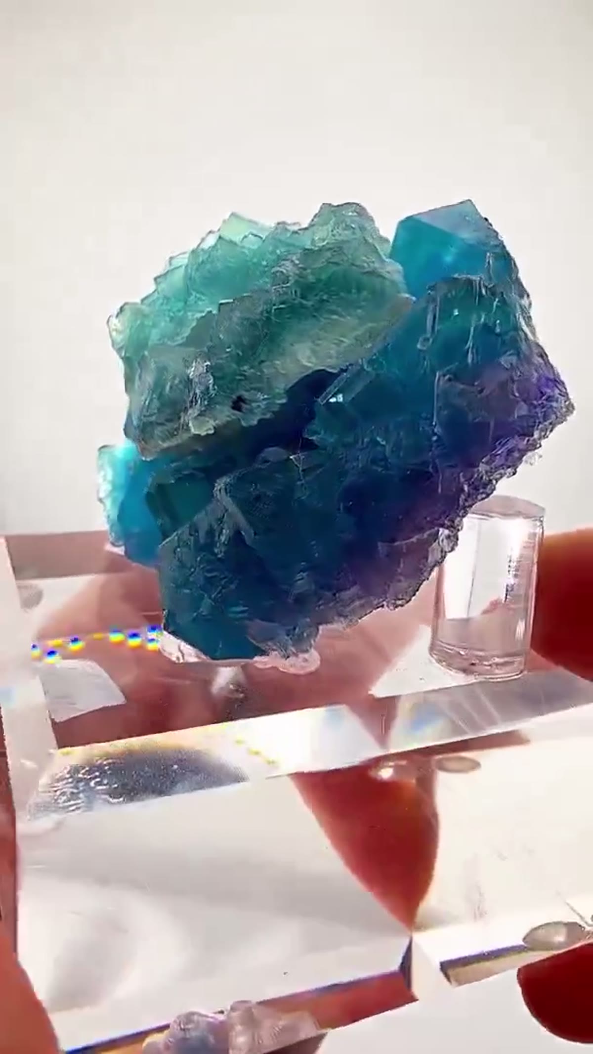 Fluorite Specimen from China: Electric Blue Perfection - view 4