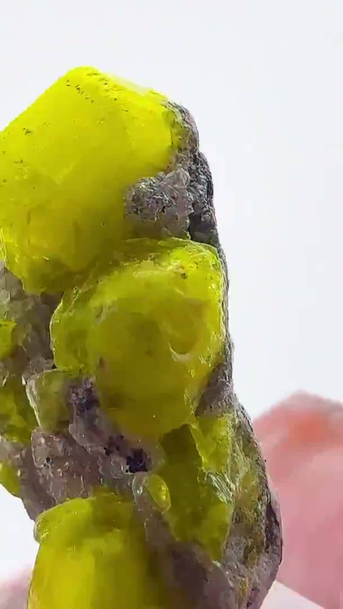 Ettringite Specimen: Sunshine trapped in crystal form - view 4