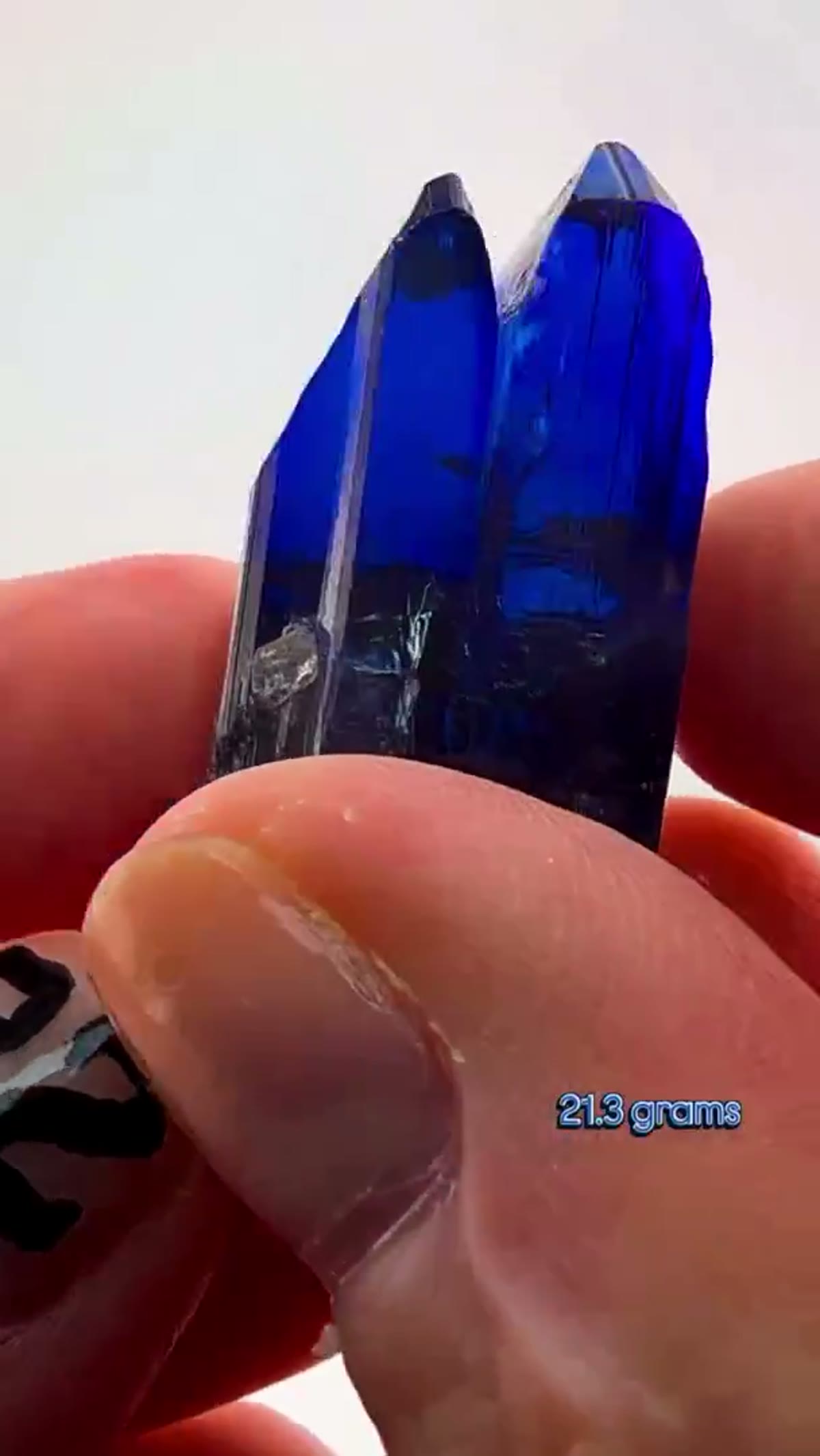 Tanzanite Specimen from Merelani Hills, Tanzania, 21.3 g: Electric intensity… doubled - view 4
