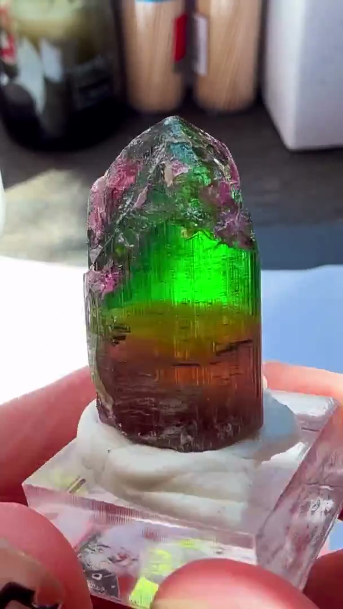 Elbaite Tourmaline Specimen from Ouro Fino - view 4