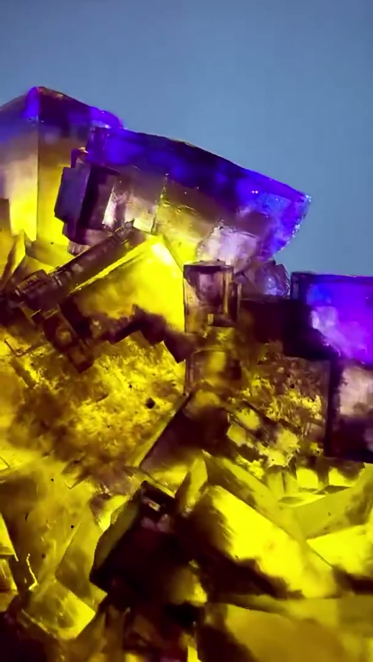 Fluorite Specimen from Denton Mine, Illinois: Tri-Color Denton Perfection - view 4