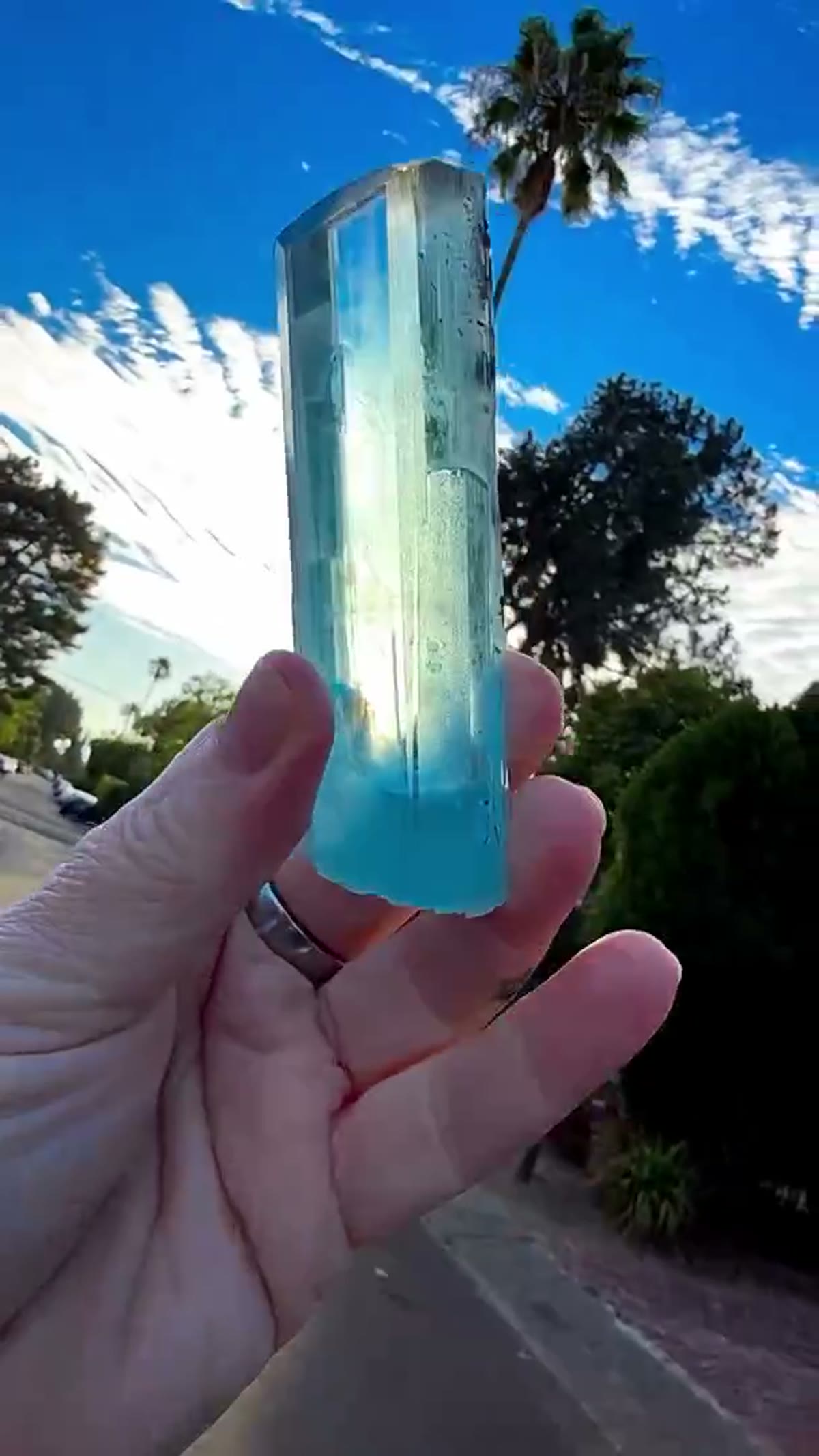 Aquamarine Specimen from Shigar Valley, Pakistan, 140.62 g: 140.62 Grams of Frozen Blue Perfection - view 4