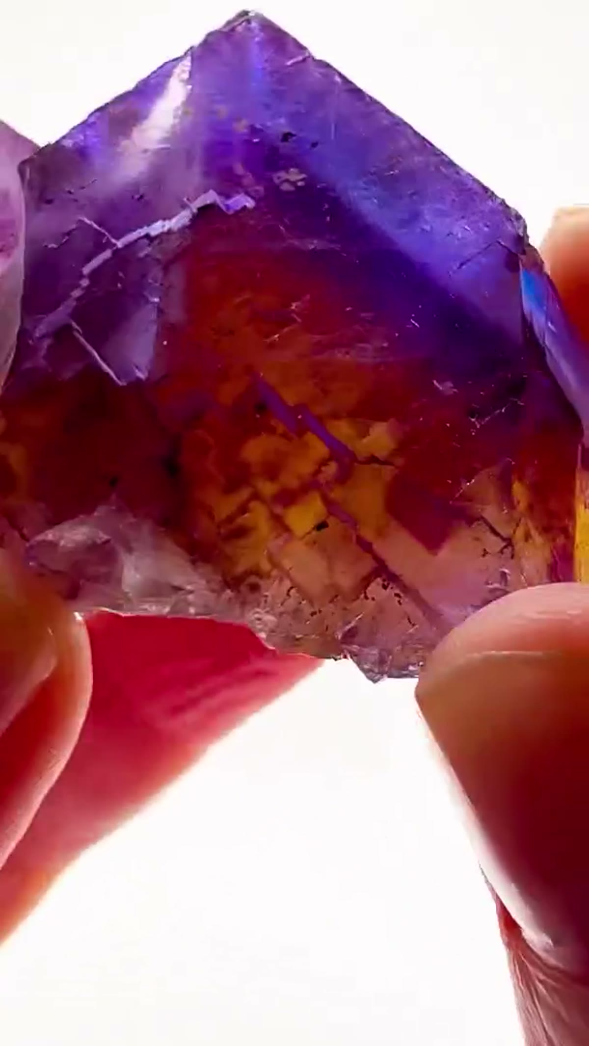 Fluorite Specimen from Minerva No. 1 Mine, Illinois: Multicolor Magic from Minerva No. 2 - view 4