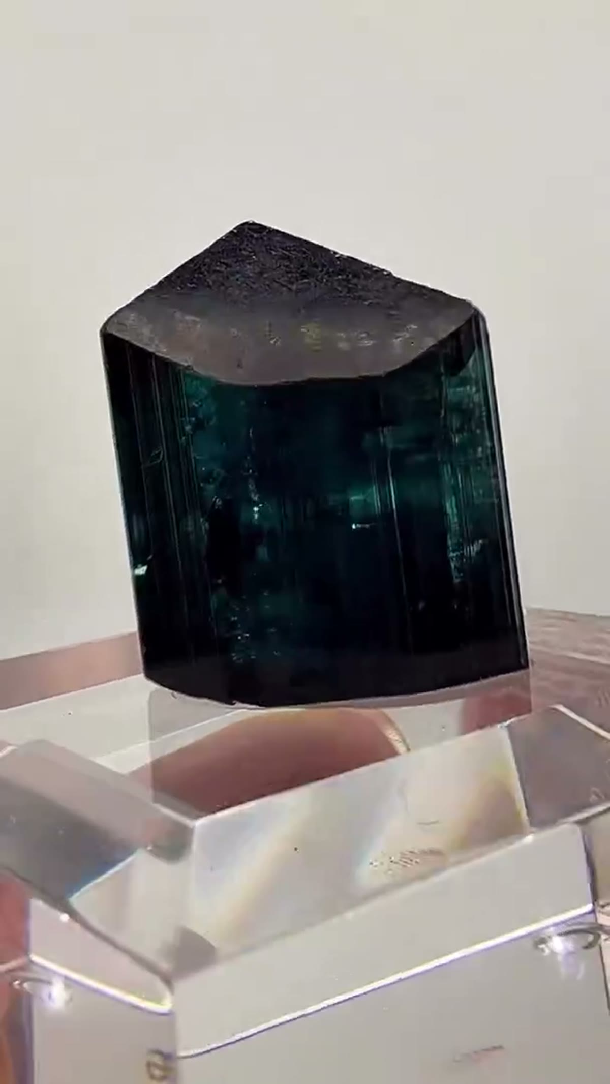 Elbaite Tourmaline Specimen, 34.77 g: Deep Blue Mozambique Magic - view 4