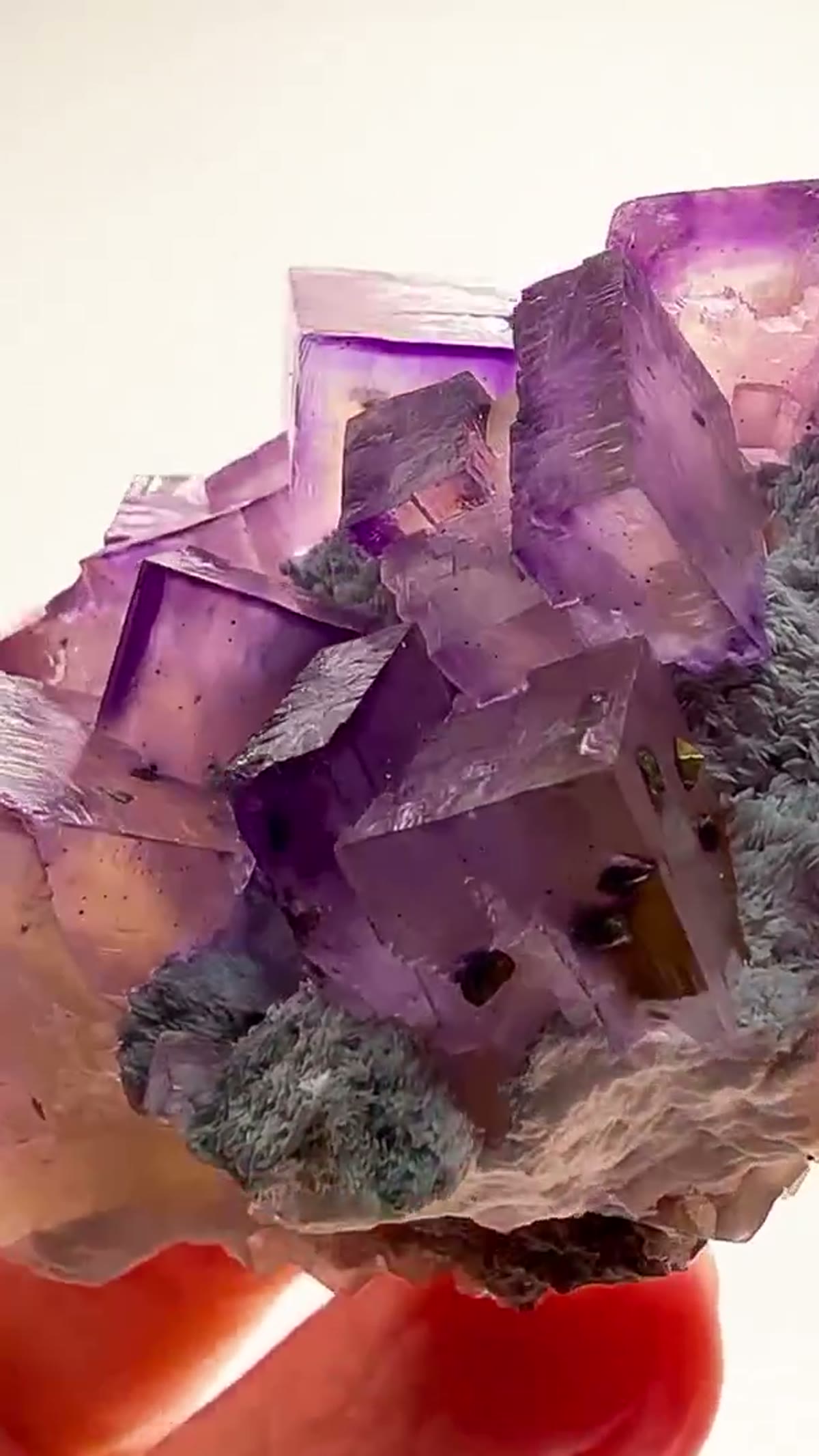 Fluorite Specimen from Denton Mine, Illinois: Denton Mine Zoning on Full Display - view 4