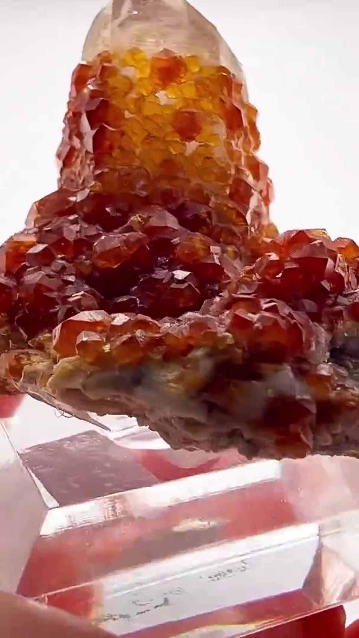 Smoky Quartz Specimen from China: Tongbei — Spessartine on Smoky Quartz - view 4