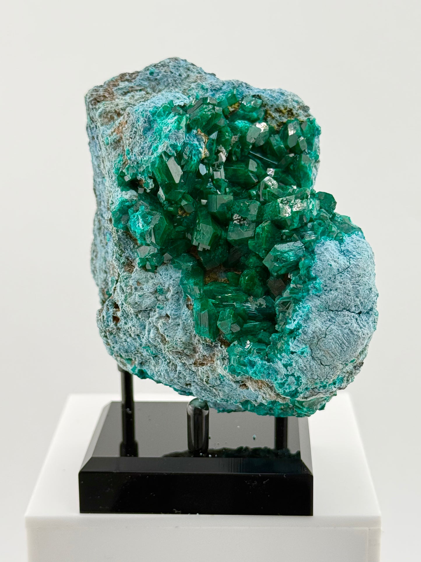 Stunner Dioptase and Chrysocolla combo from DRC