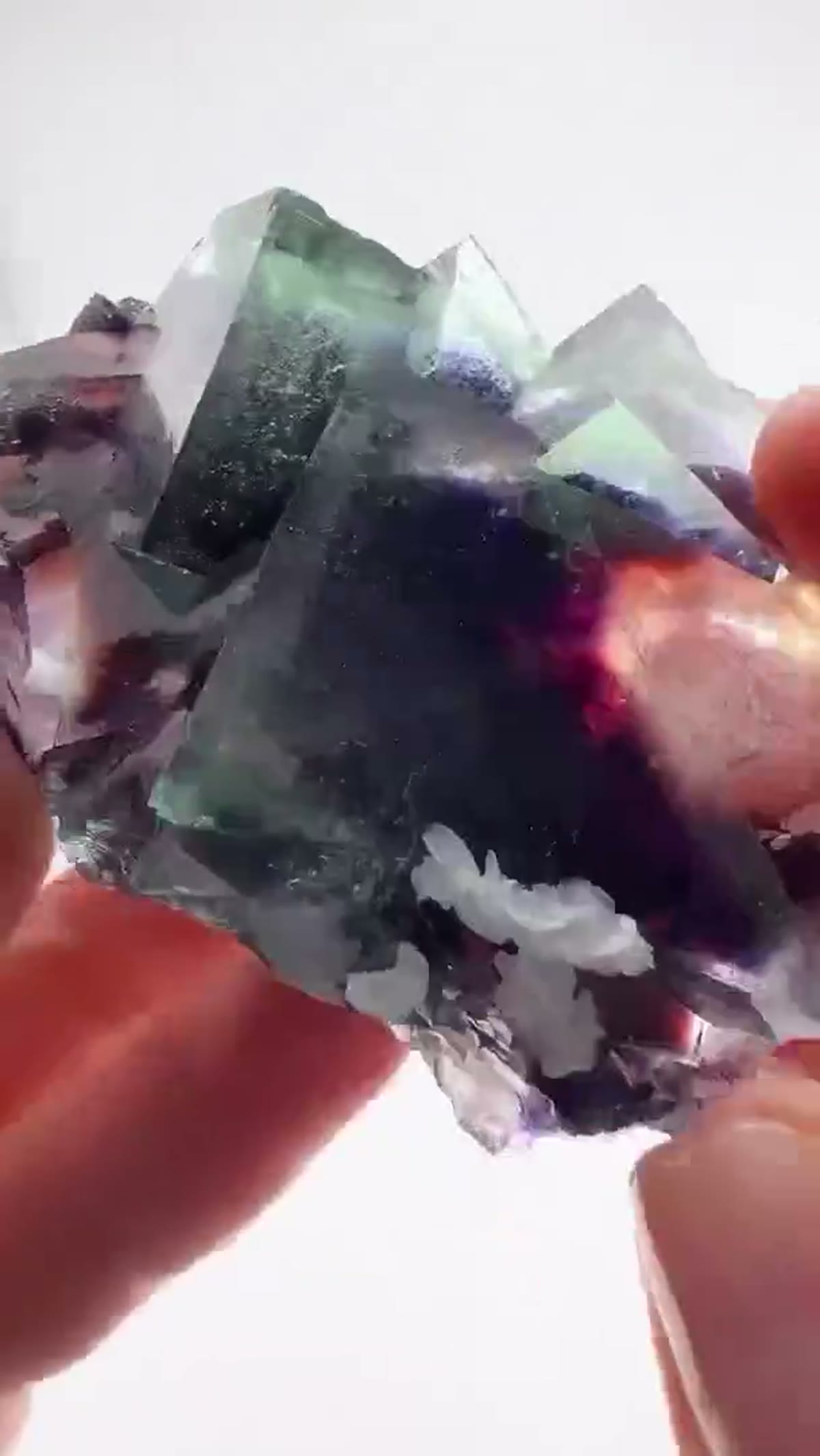 Fluorite Specimen from China: Cherry Pocket Perfection - view 3