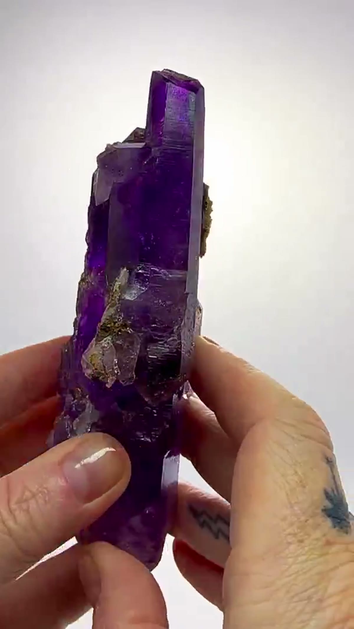 Amethyst Specimen from Pinky Mine, Namibia: Nature doesn’t follow rules… and neither does this crystal - view 2