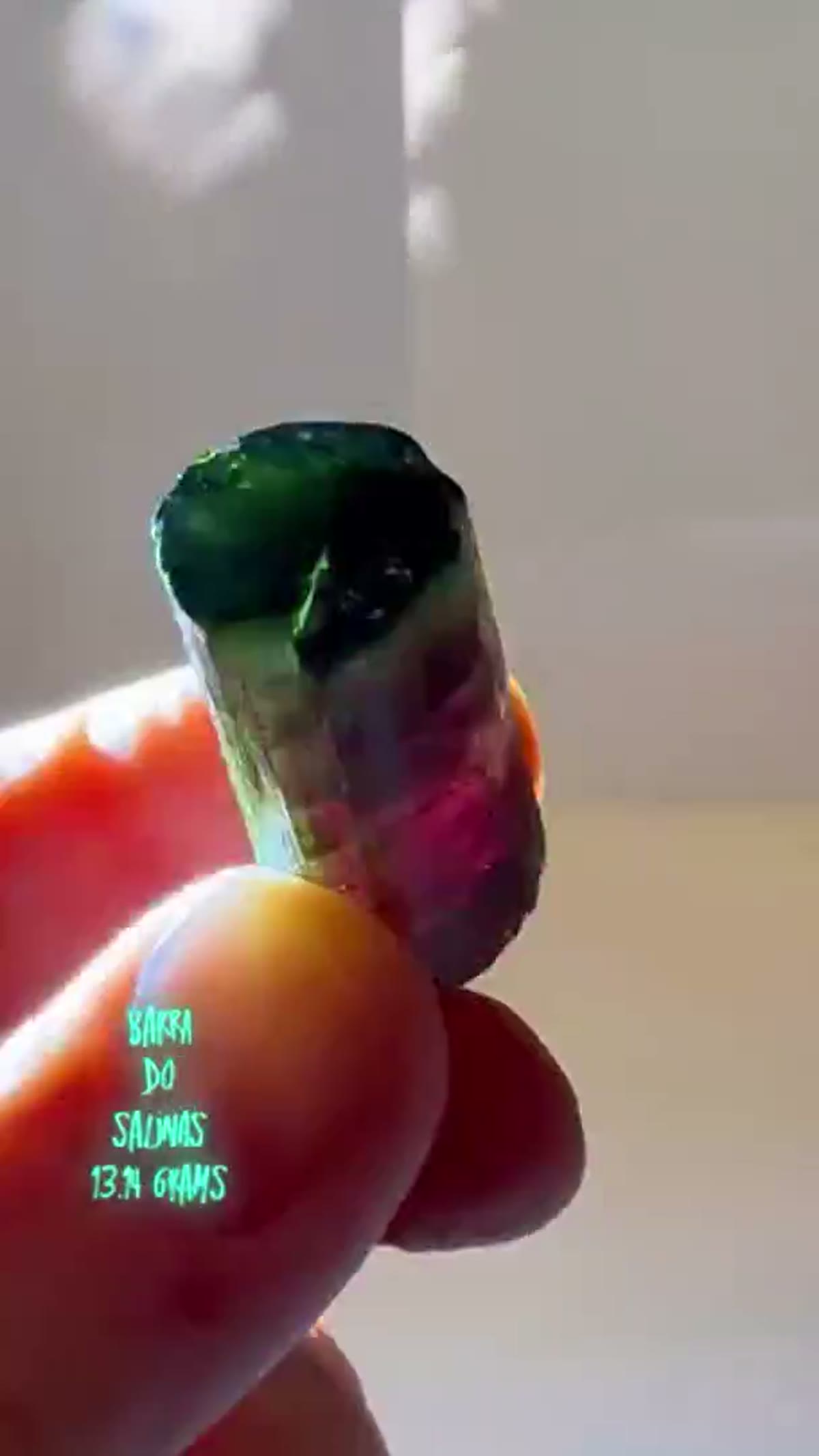 Elbaite Tourmaline Specimen from Brazil, 13.14 g - view 2