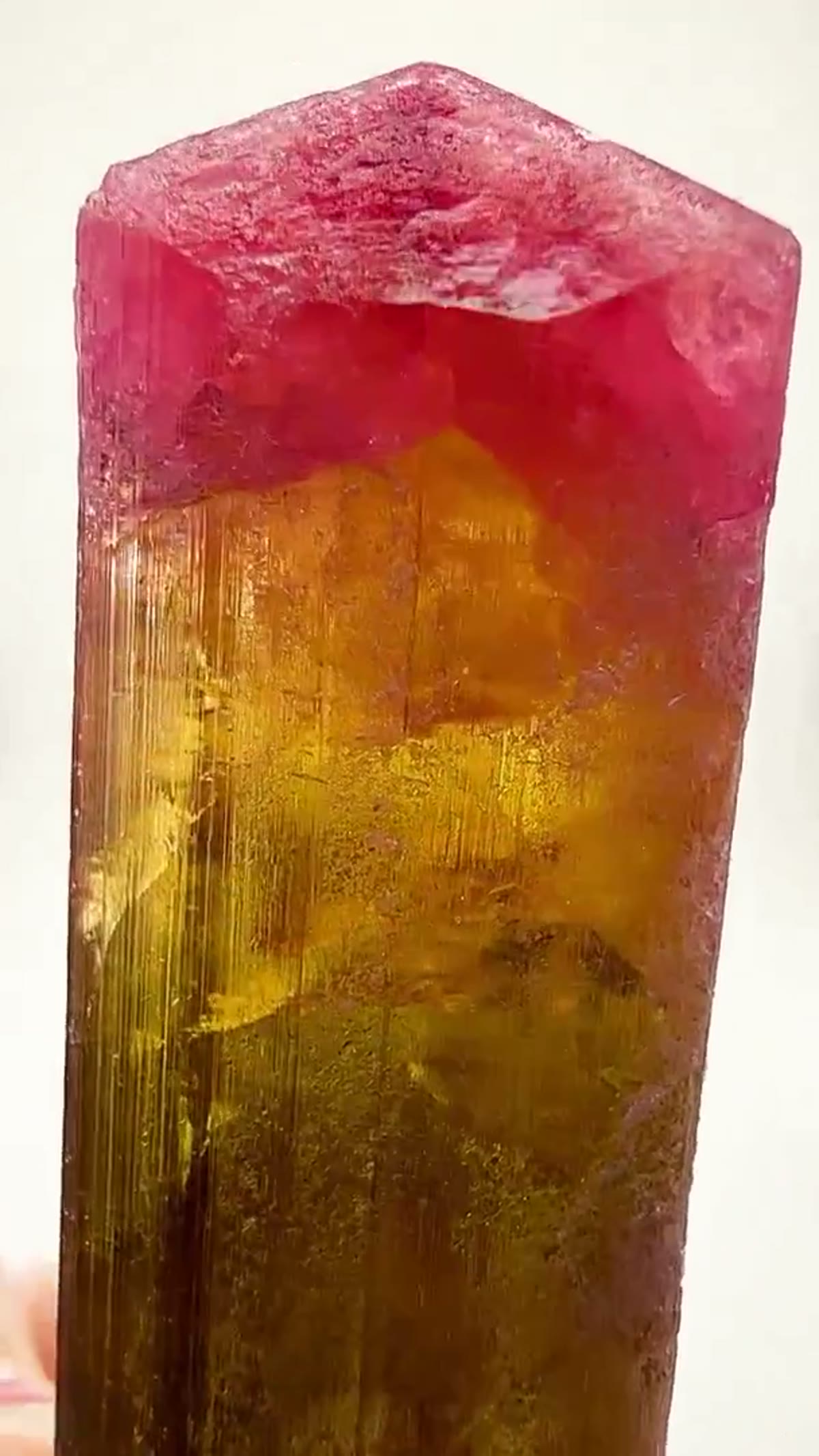 Elbaite Tourmaline Specimen from Malkhan, Russia: Siberian frozen in crystal form - view 2