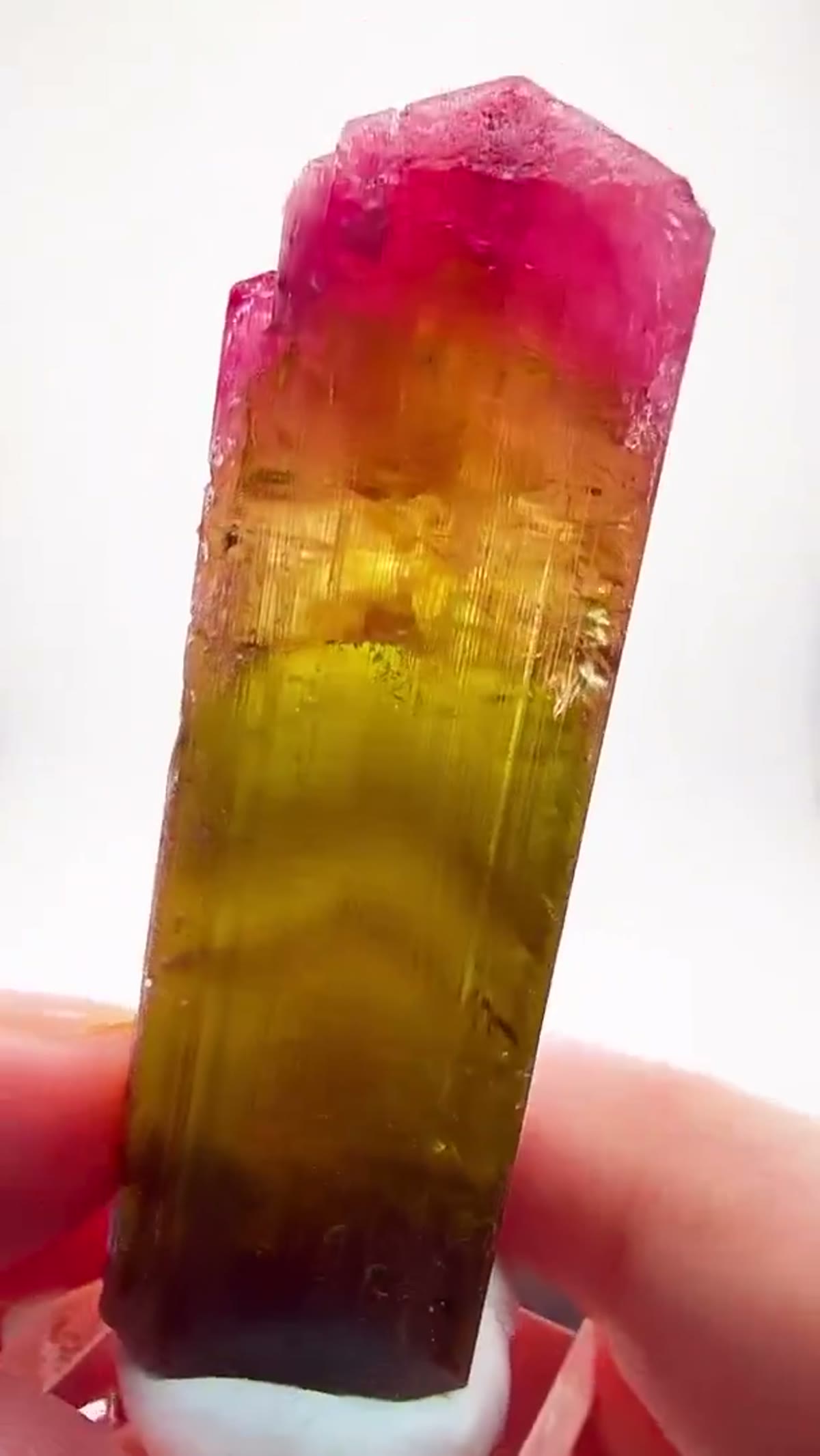 Elbaite Tourmaline Specimen from Malkhan, Russia: Siberian frozen in crystal form - view 3
