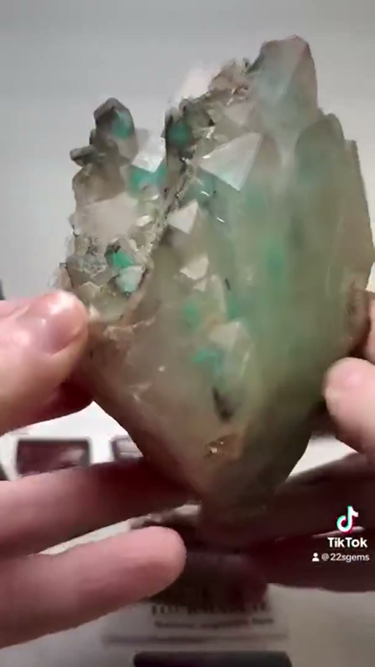 Ajoite in Quartz Specimen: Ajoire - view 3