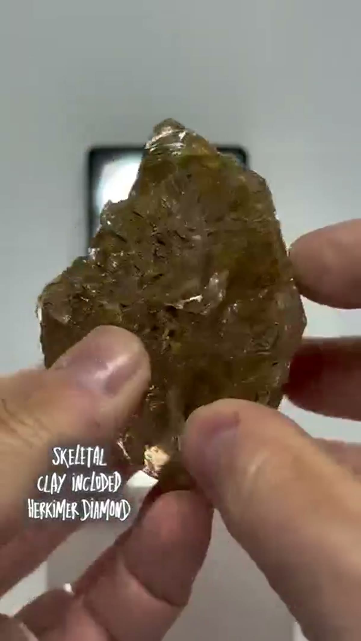 Quartz Specimen: Beauty Large skeletal clay included Herkimer Diamond - view 2