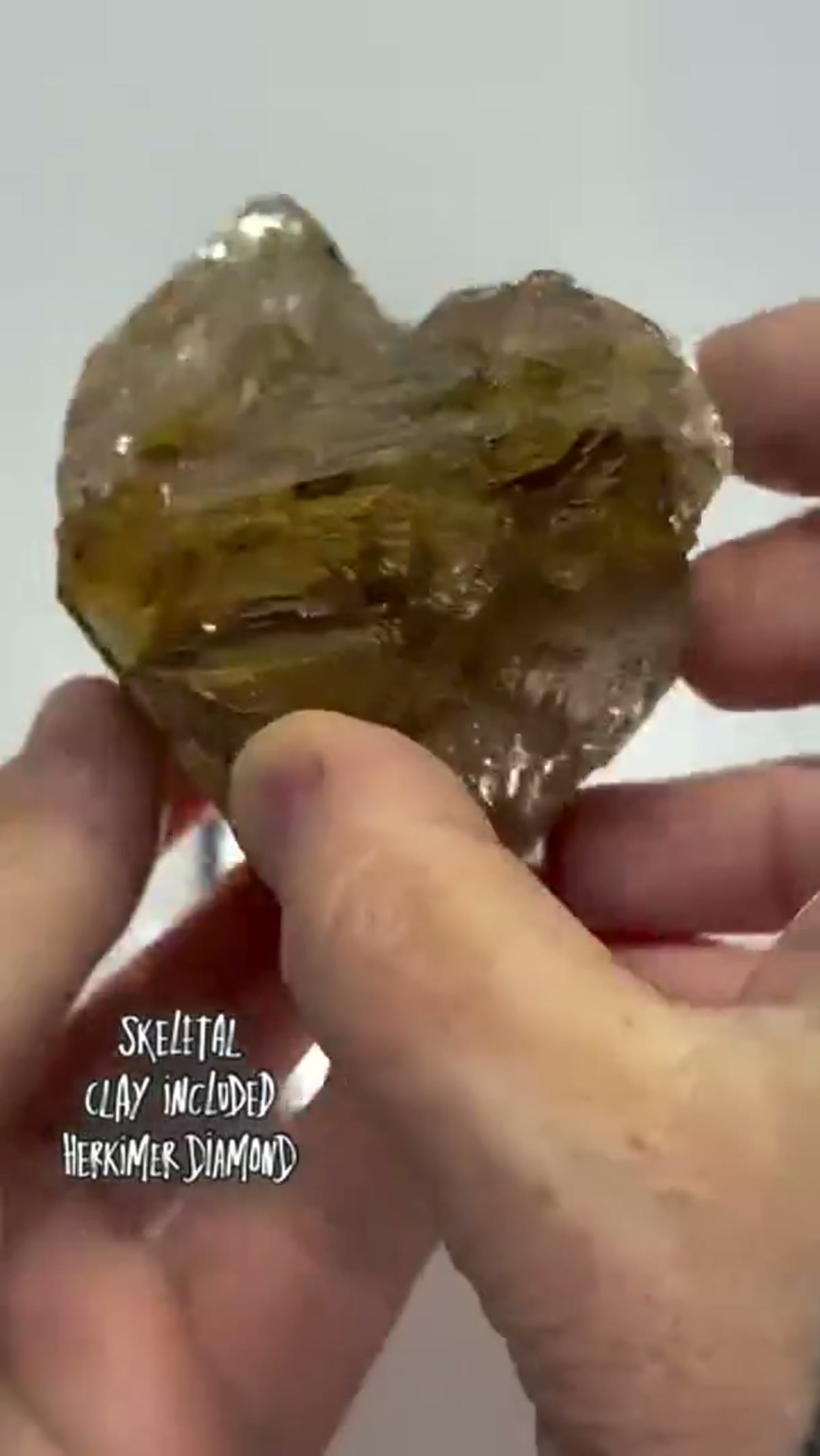 Quartz Specimen: Beauty Large skeletal clay included Herkimer Diamond - view 4
