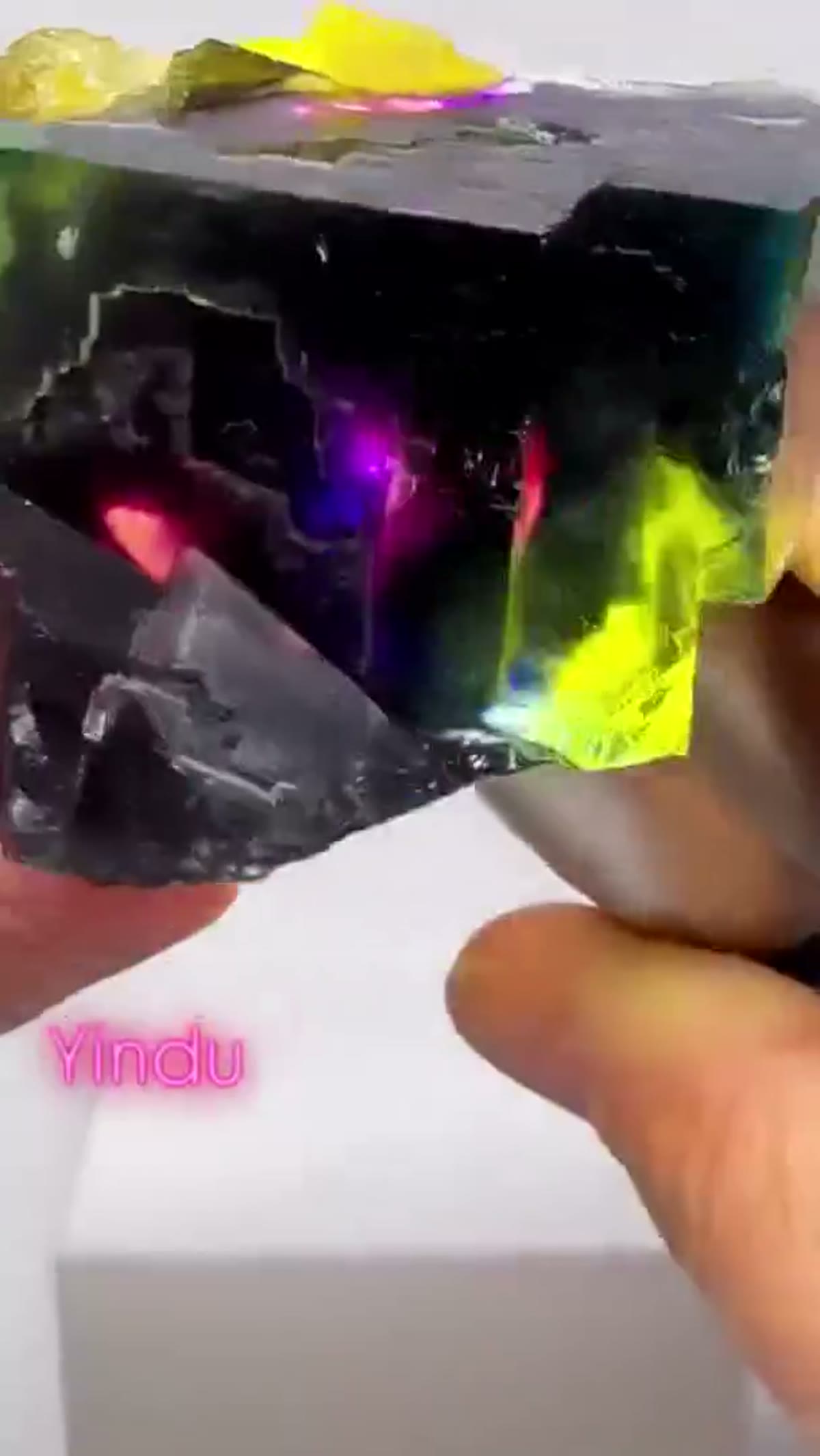 Fluorite Specimen: Yindu Fluorite w insane color zoning - view 2