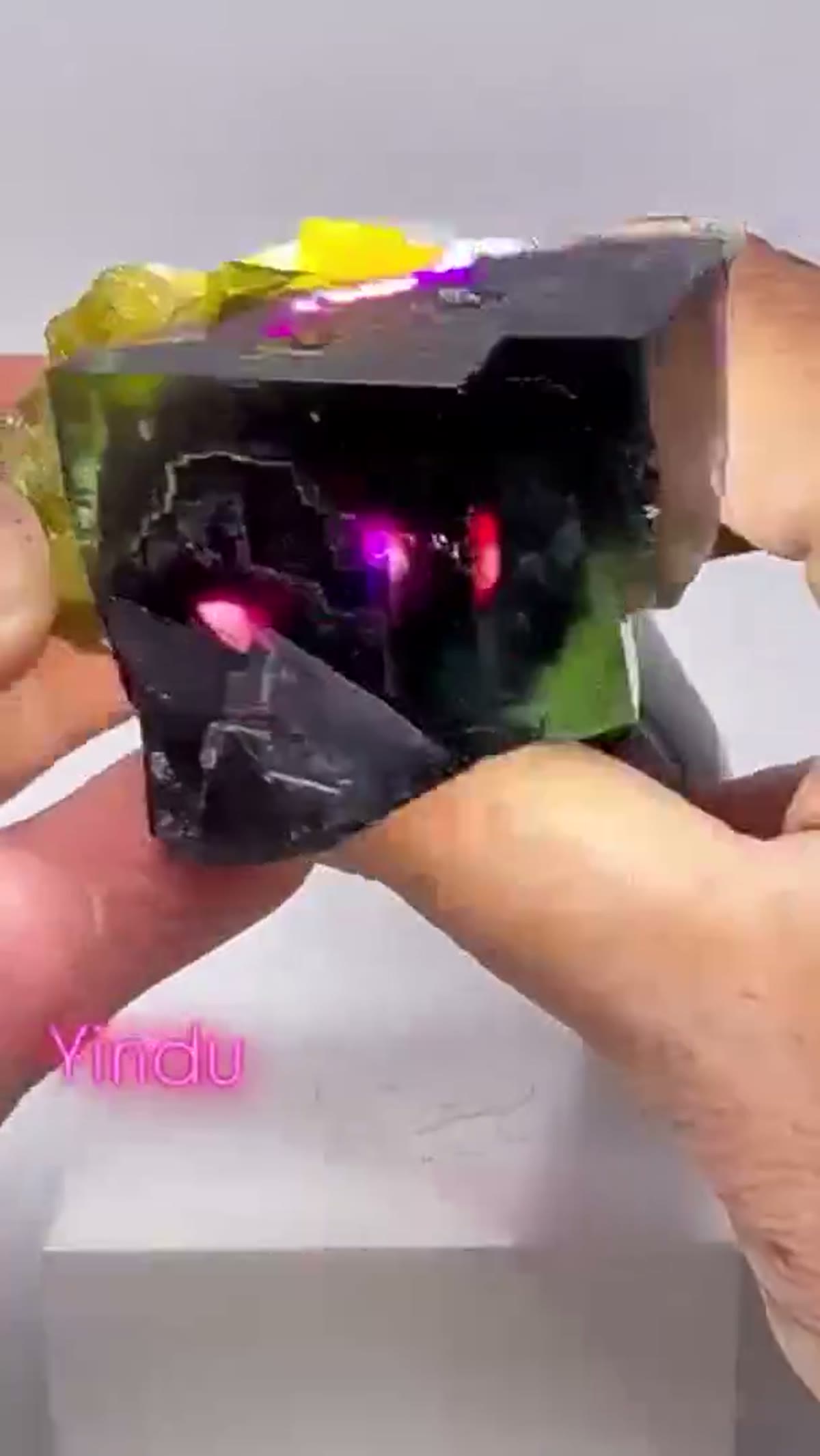 Fluorite Specimen: Yindu Fluorite w insane color zoning - view 4