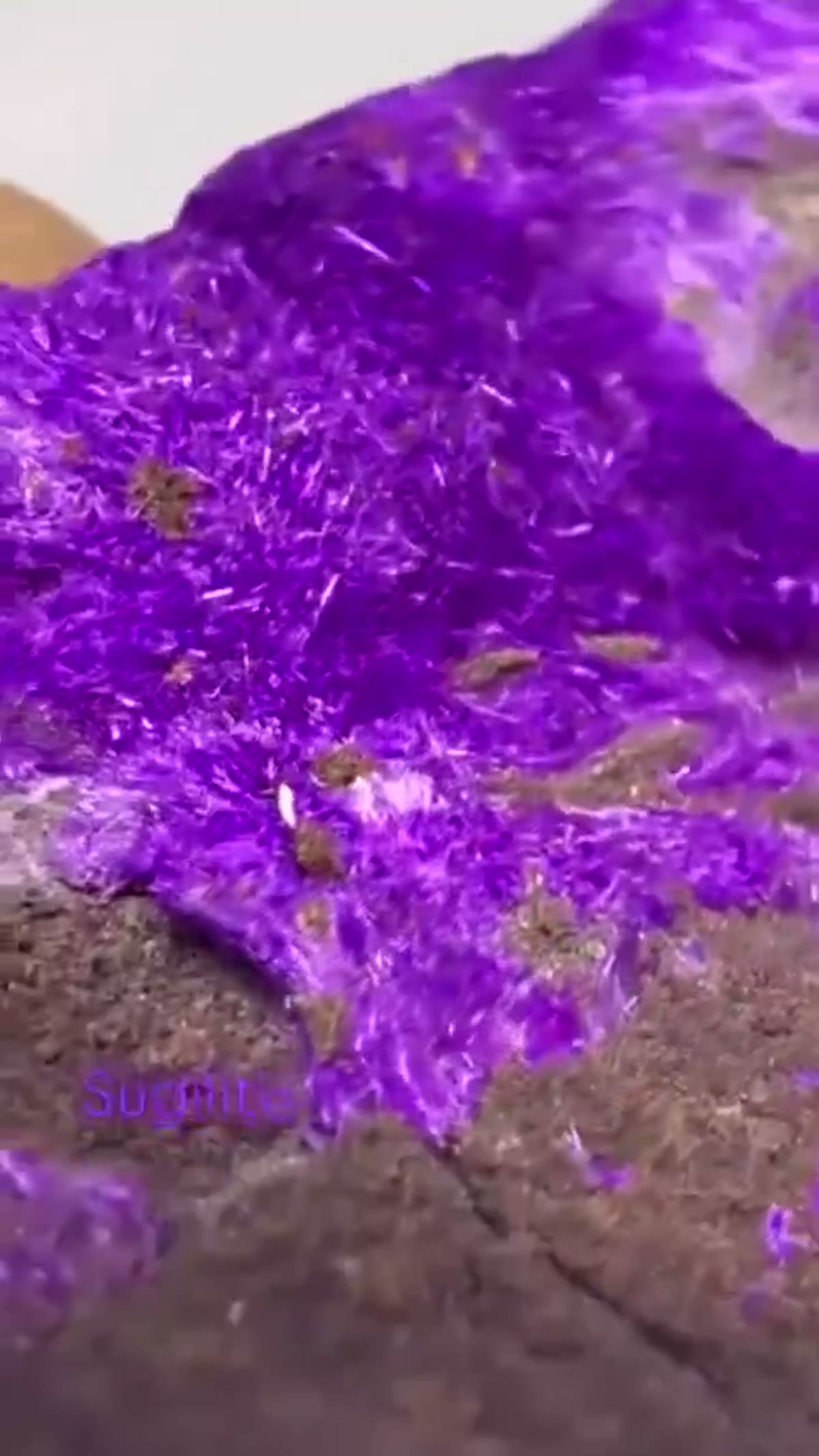 Mineral Specimen: Sugilite is a purple, pink, or occasionally colorless - view 2