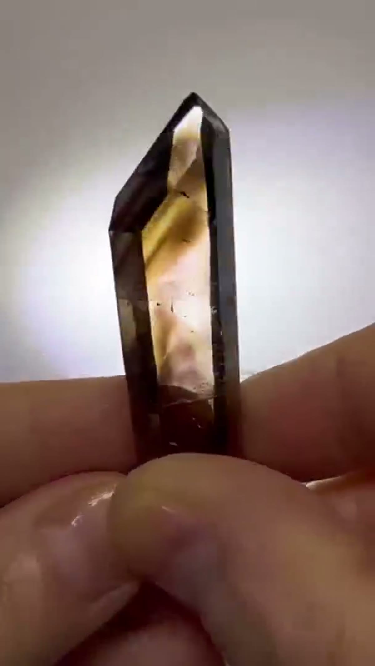 Amethyst Specimen from Goboboseb Mountains, Namibia: Gem Smoky/Amethyst w custom stand (available) - view 3