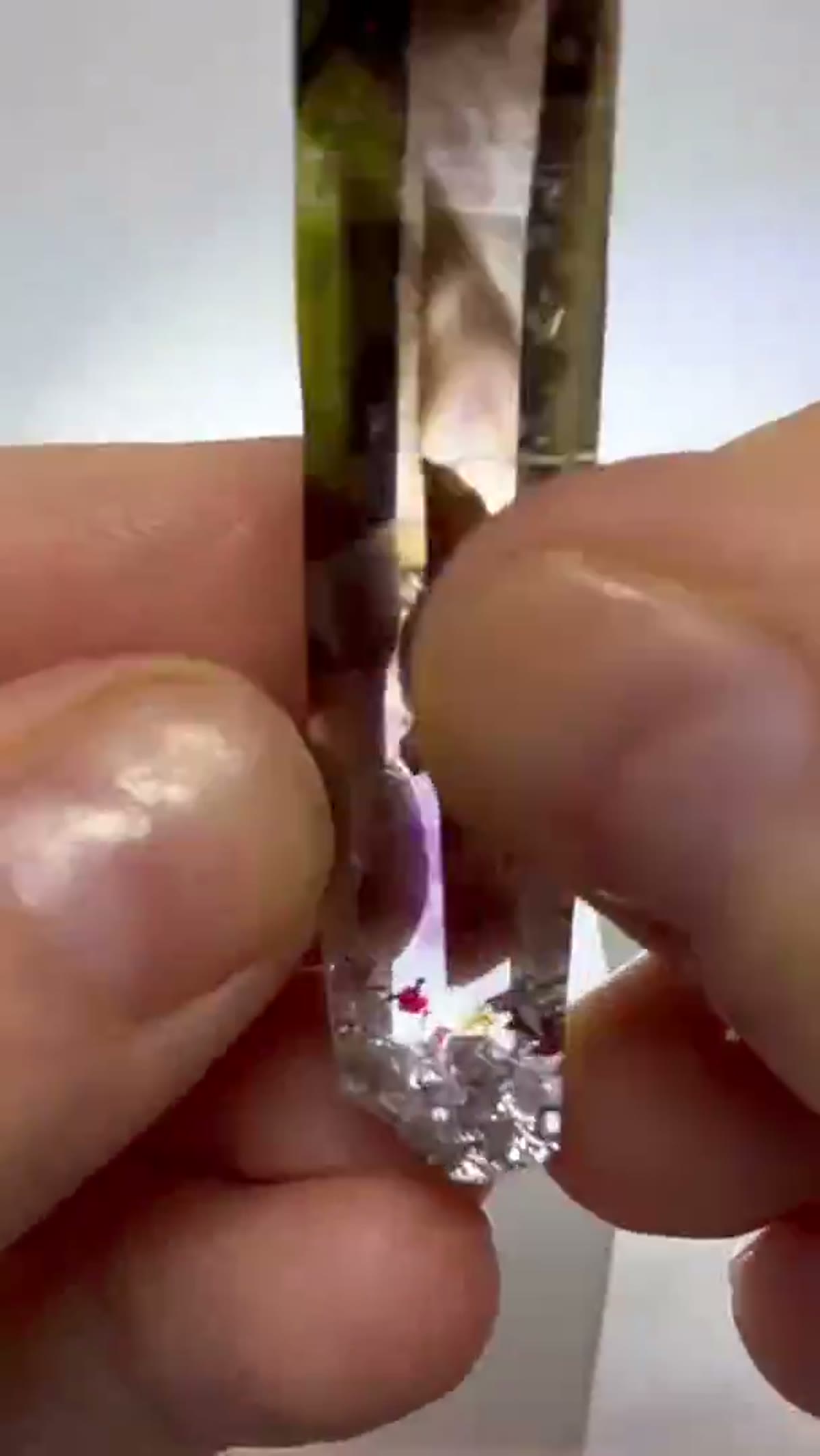 Amethyst Specimen from Goboboseb Mountains, Namibia: Gem Smoky/Amethyst w custom stand (available) - view 4