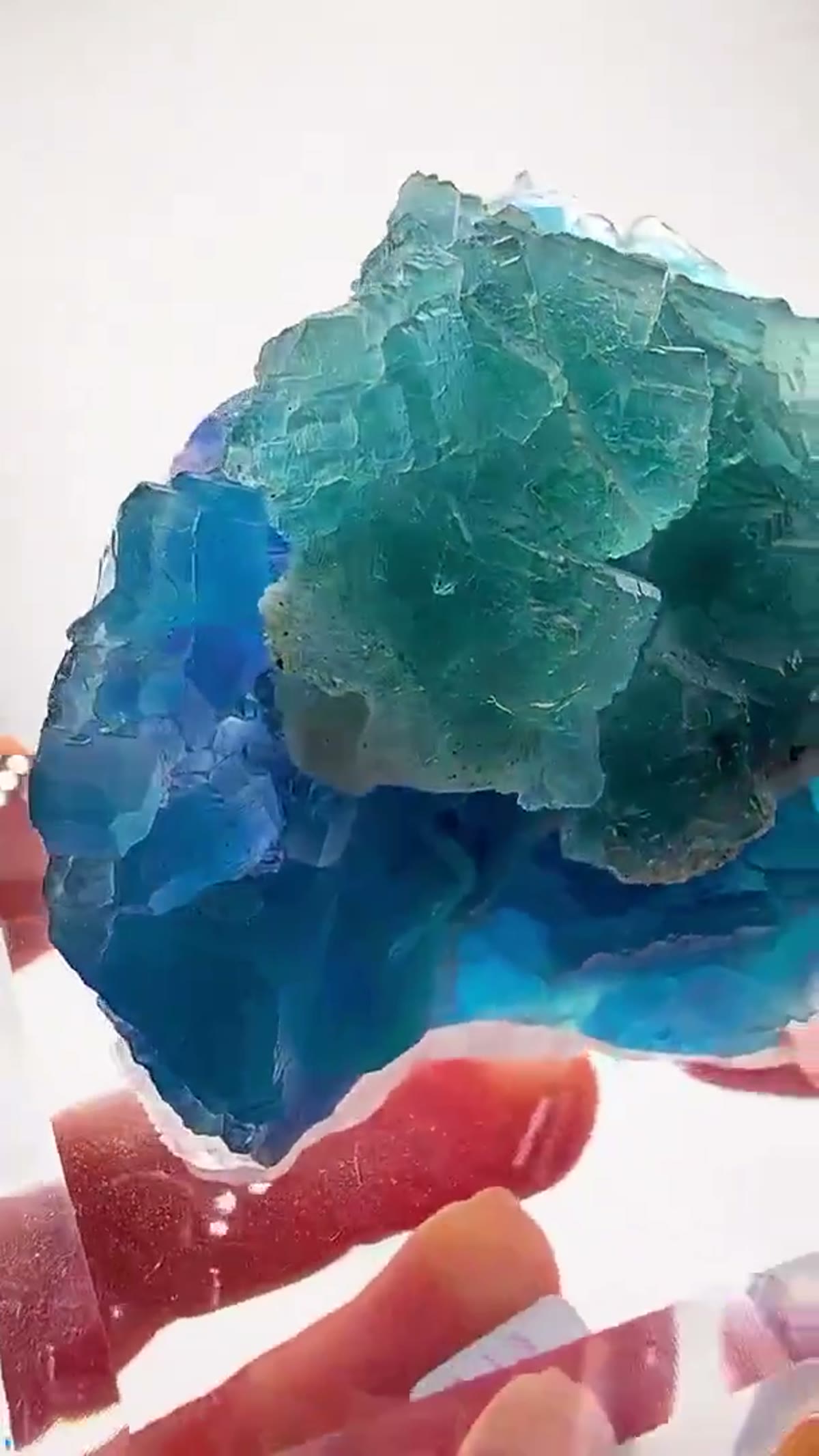 Fluorite Specimen from China: Electric Blue Perfection - view 3