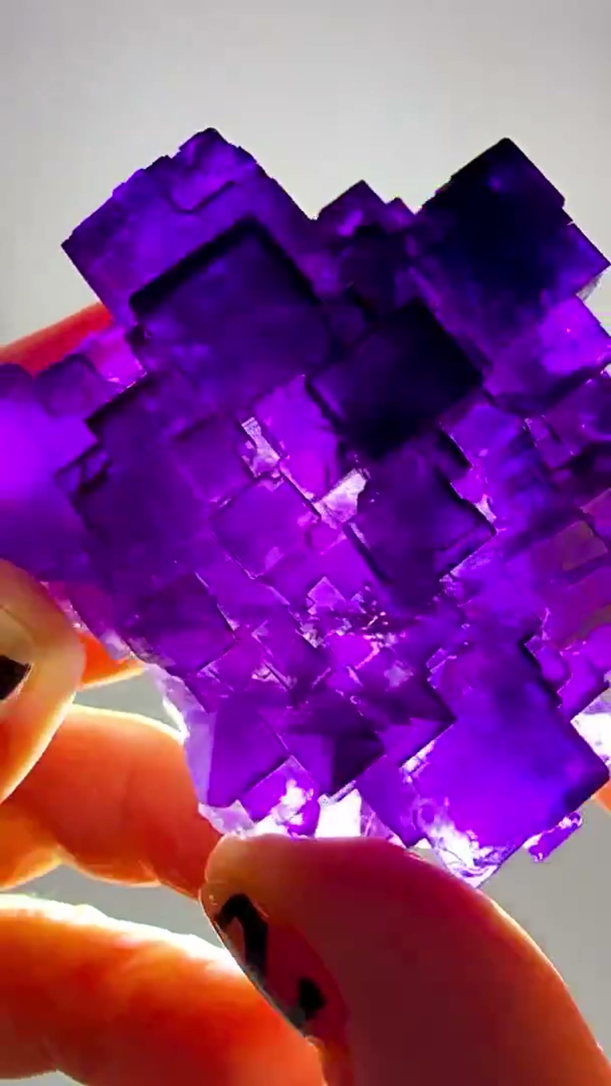 Fluorite Specimen from China: Xinjiang Purple Perfection - view 4