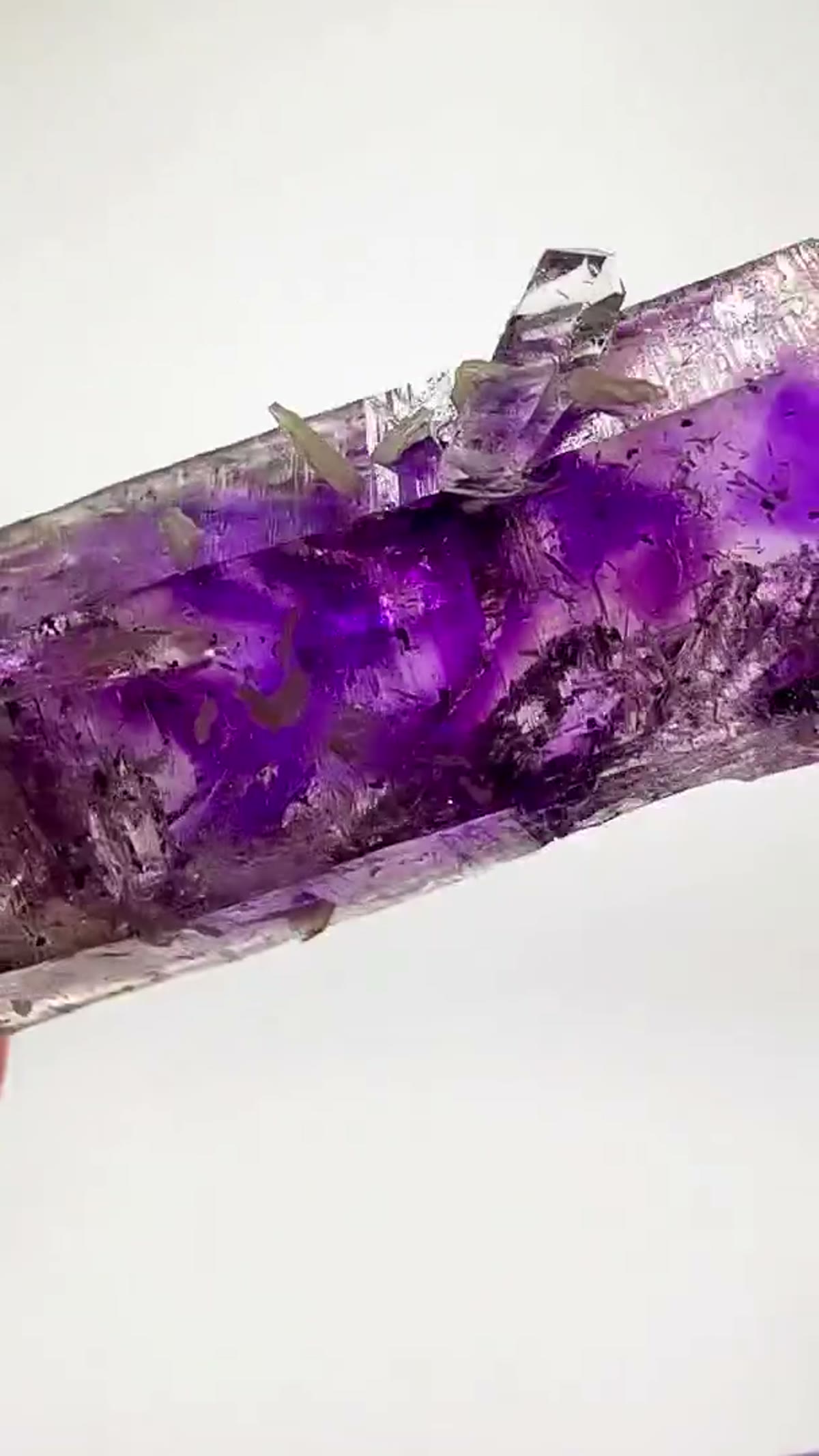 Amethyst Specimen from Goboboseb Mountains, Namibia: A skyscraper of smoky violet perfection - view 4