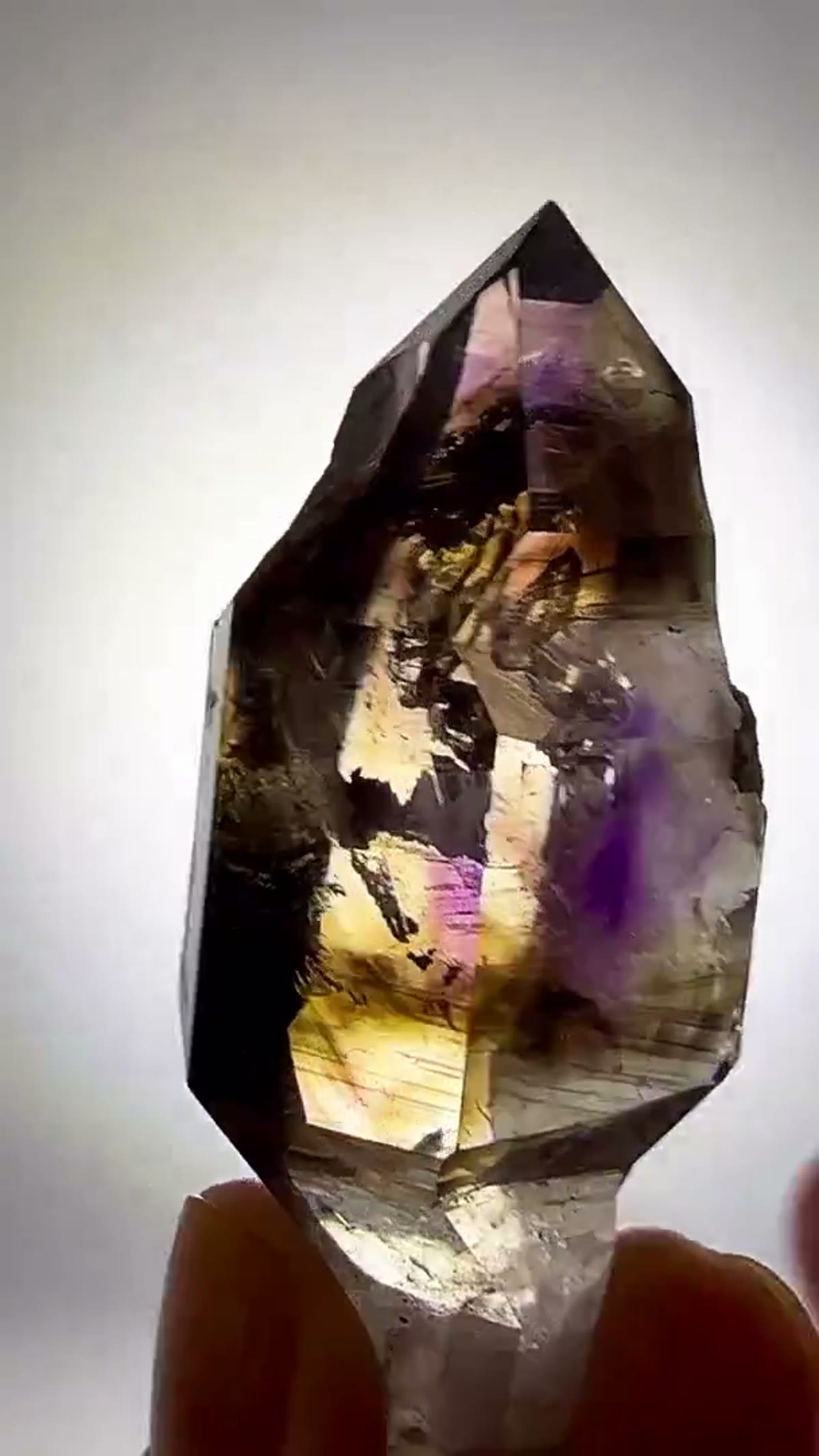 Amethyst Specimen from Goboboseb Mountains, Namibia: Moody magic from the Streep Mine - view 2