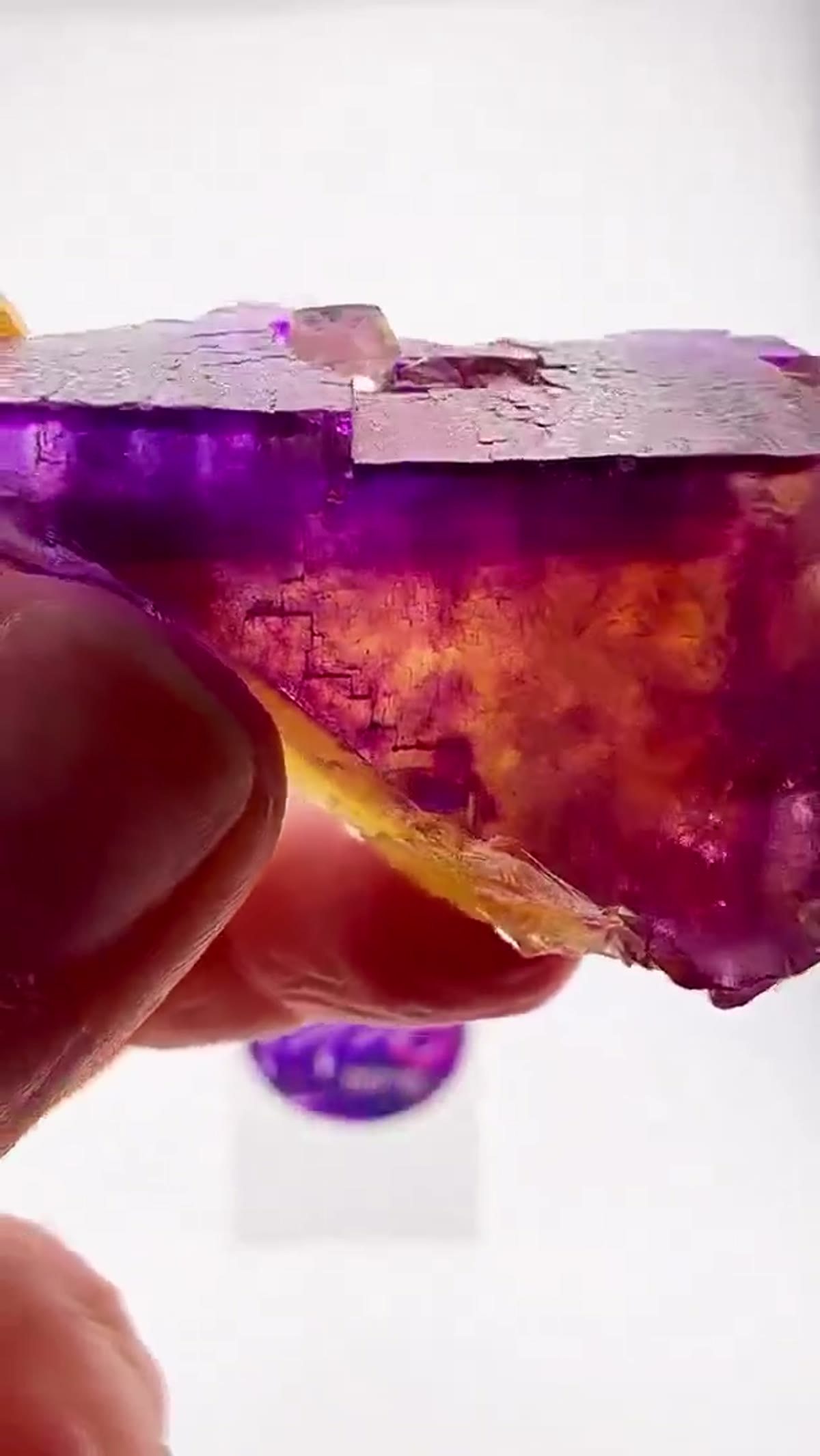 Fluorite Specimen from Minerva No. 1 Mine, Illinois: Illinois color magic at its finest - view 3
