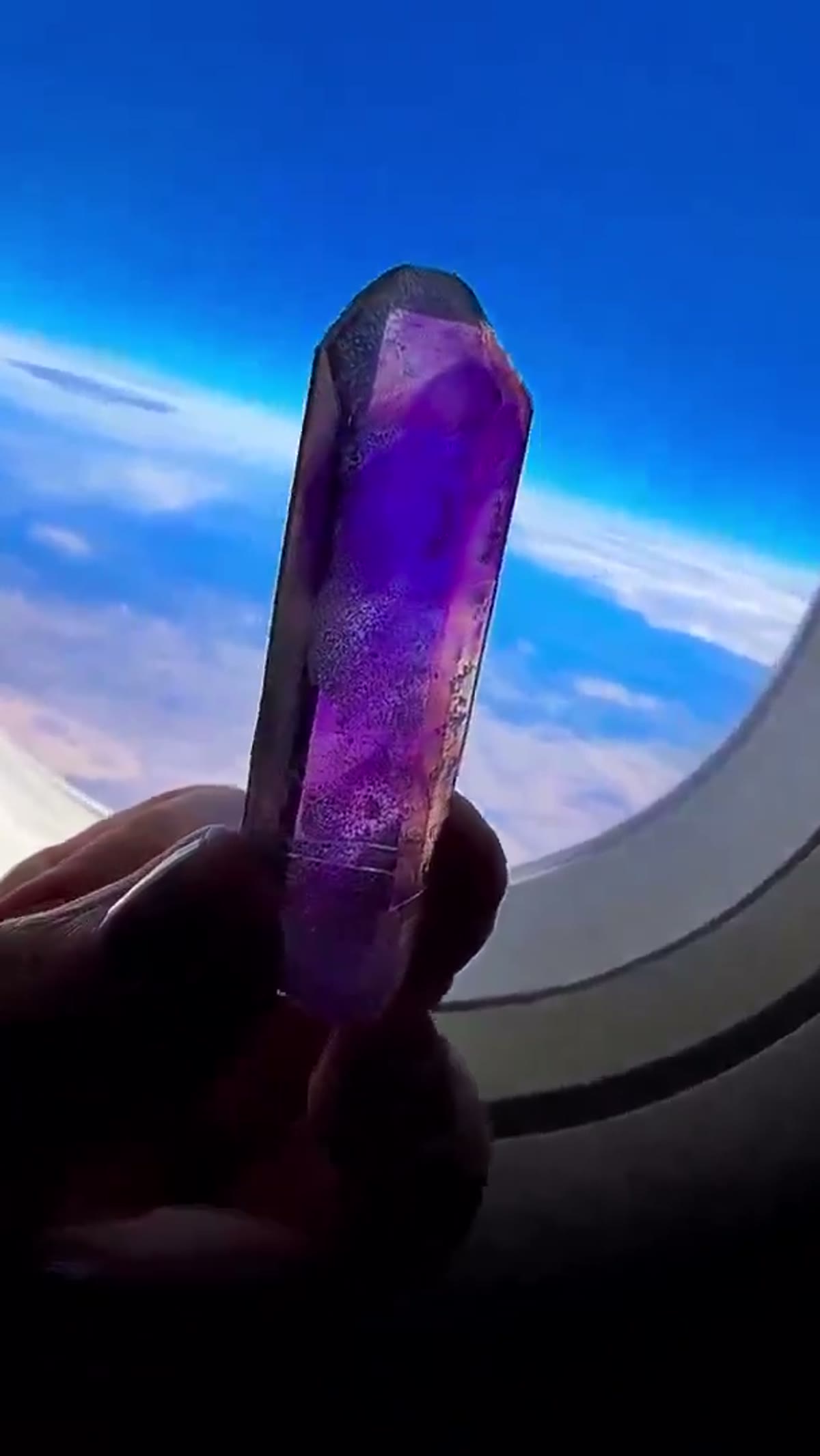 Amethyst Specimen from Goboboseb Mountains, Namibia: Above the clouds… and somehow this Buks Claim Amethyst - view 2