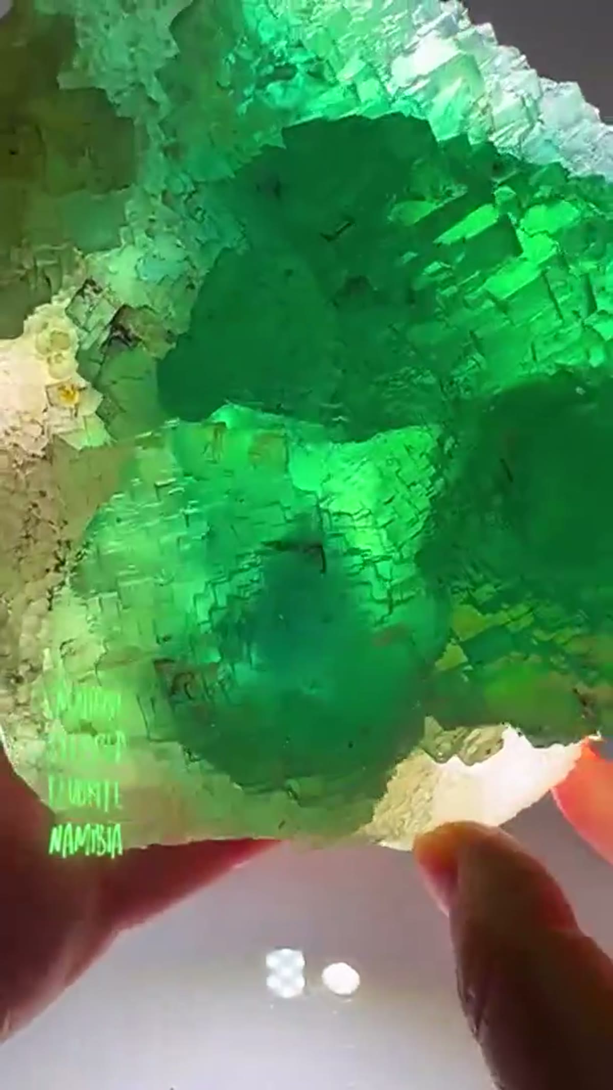 Fluorite Specimen from Erongo Mountains, Namibia: Omehane Stepped Fluorite from Namibia - view 2