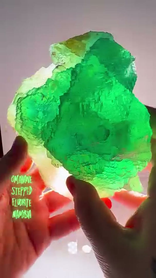 Omehane Stepped Fluorite from Namibia