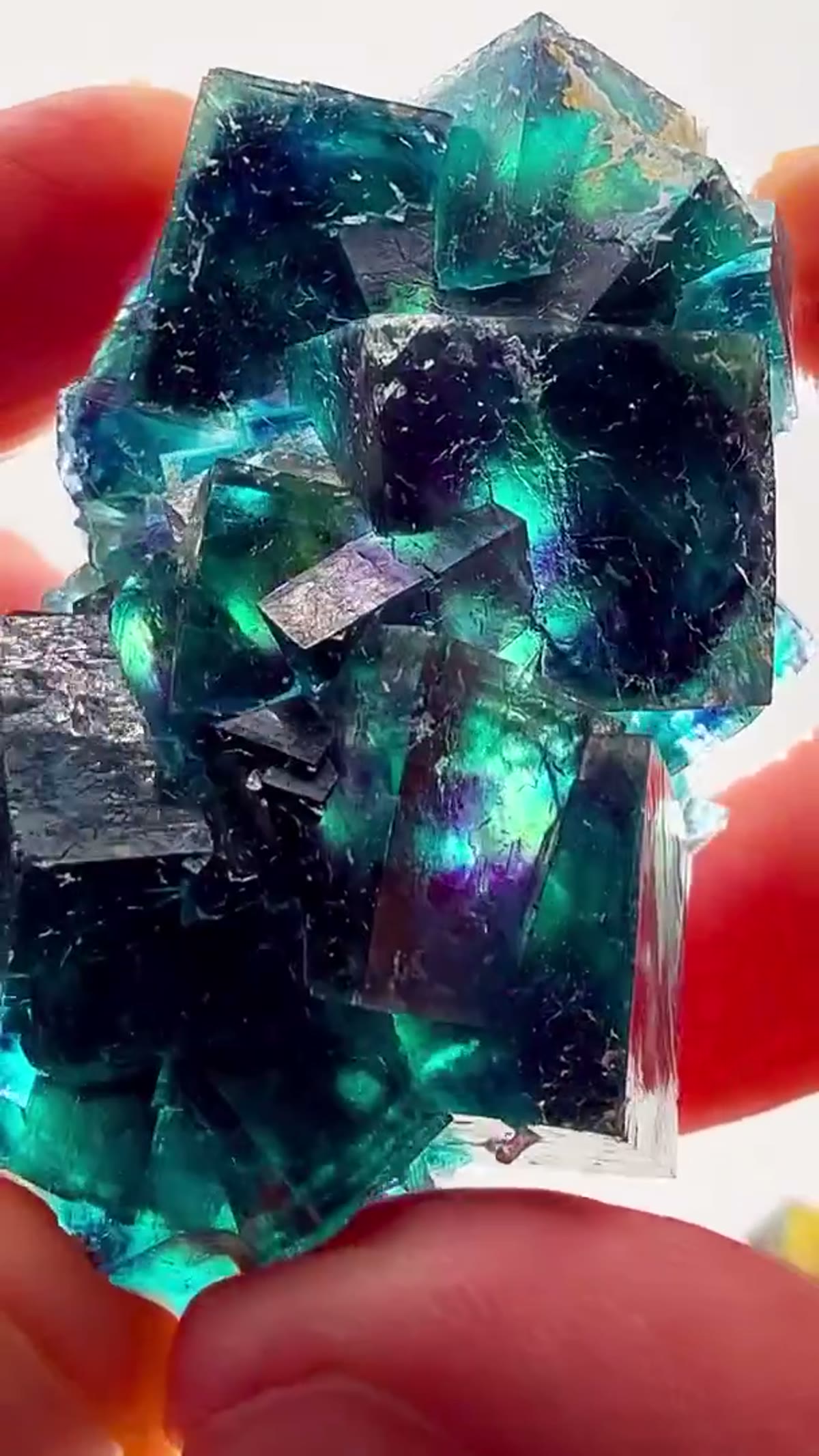 Fluorite Specimen from Namibia: Peacock Colors Straight from Namibia - view 2