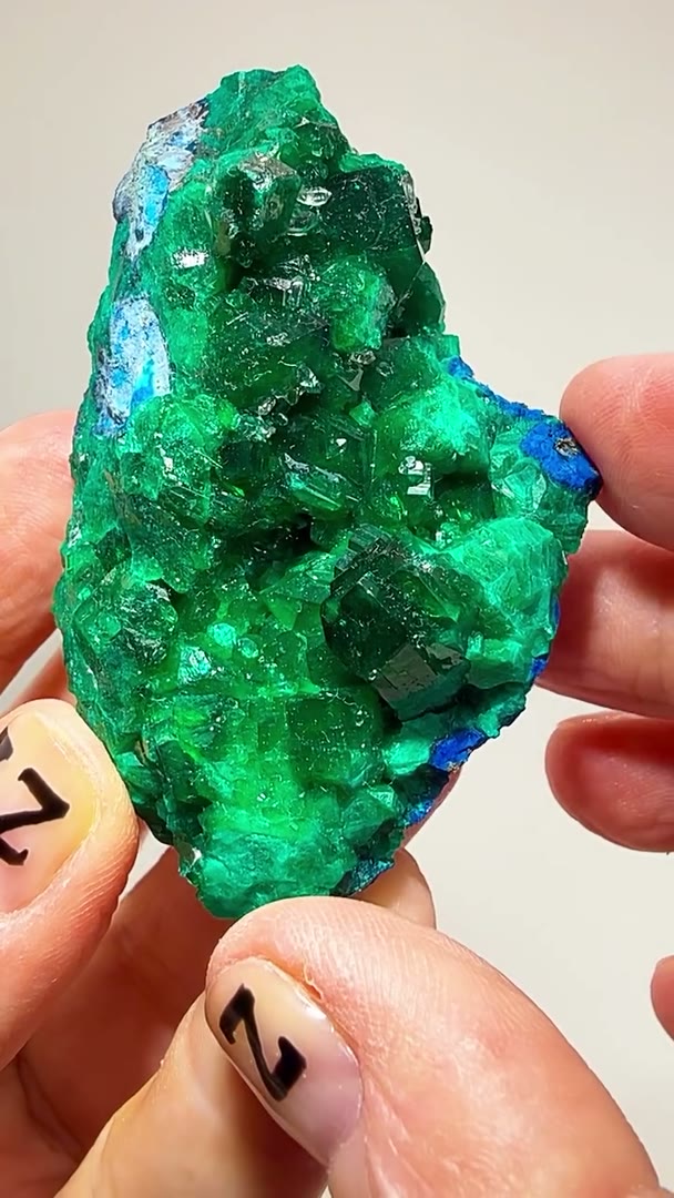 Emerald green meets electric blue