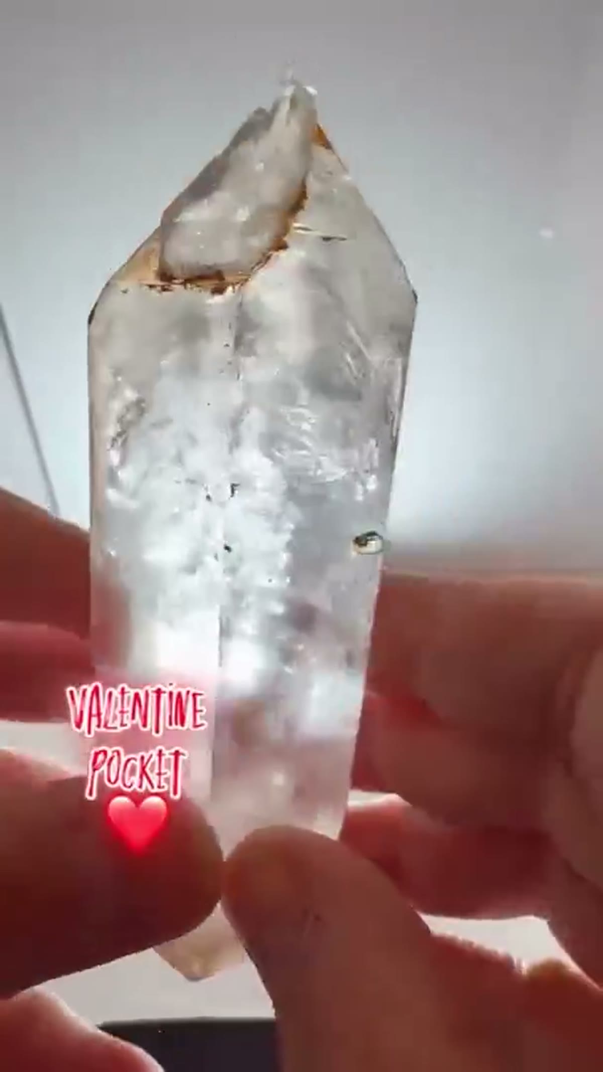 Quartz Specimen from Namibia: Valentine Pocket w Large Enhydro Namibia (available) - view 3