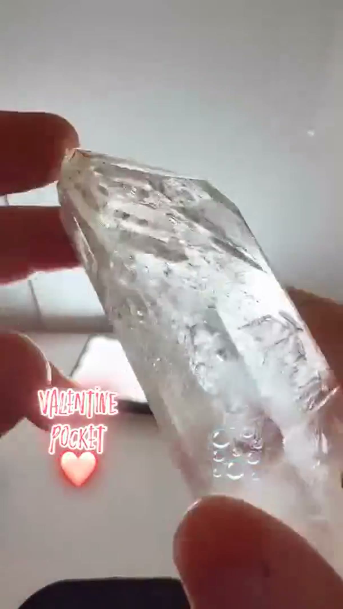 Quartz Specimen from Namibia: Valentine Pocket w Large Enhydro Namibia (available) - view 4