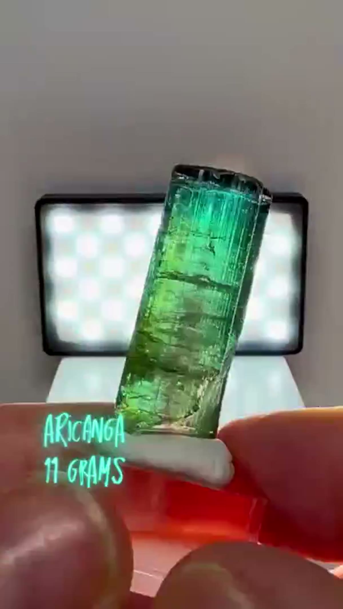 Elbaite Tourmaline Specimen from Aricanga Mine, Brazil, 11 g - view 2