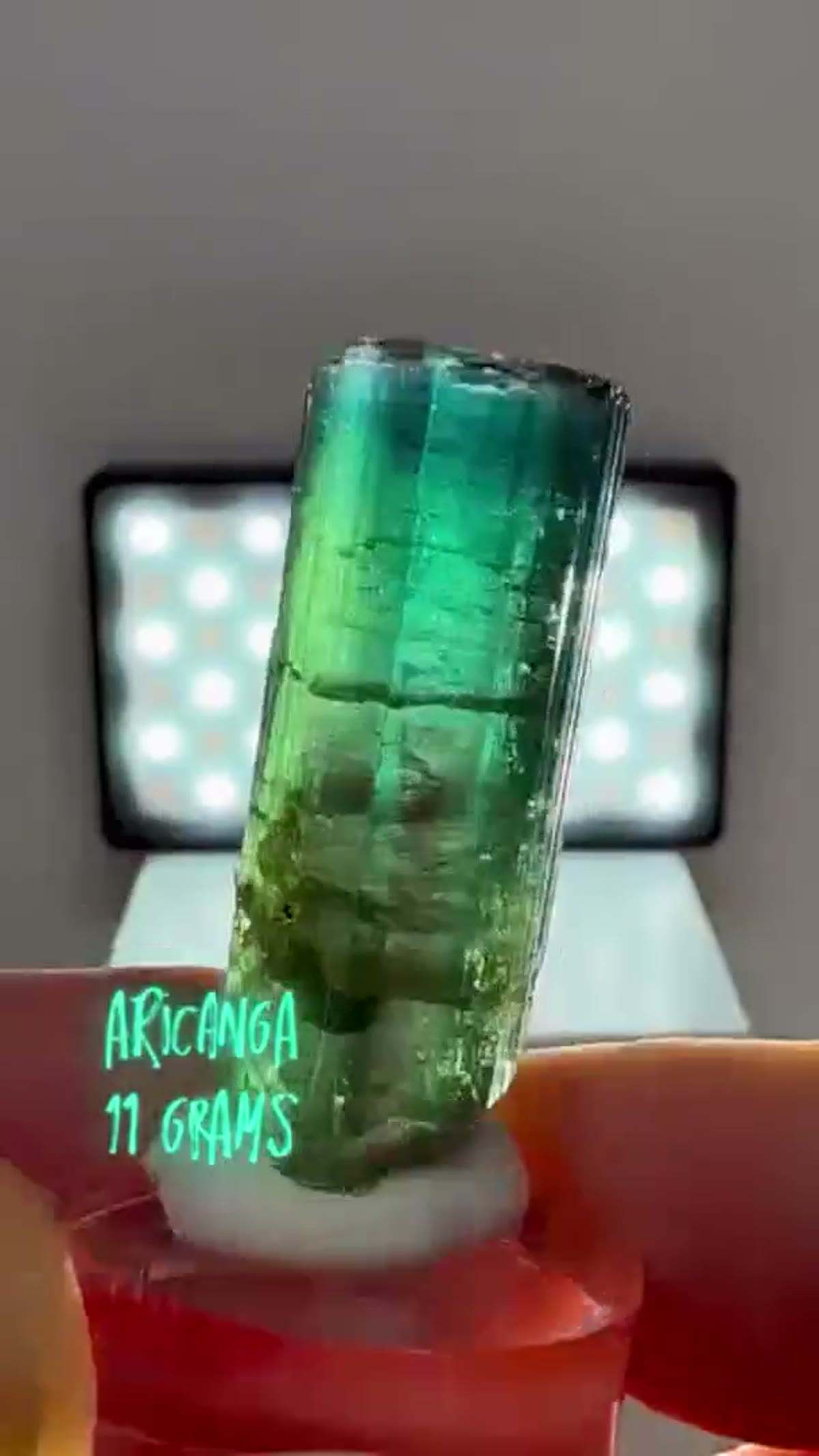 Elbaite Tourmaline Specimen from Aricanga Mine, Brazil, 11 g - view 3