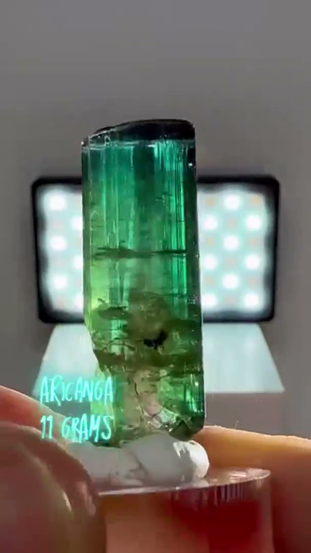 Elbaite Tourmaline Specimen from Aricanga Mine, Brazil, 11 g - view 4