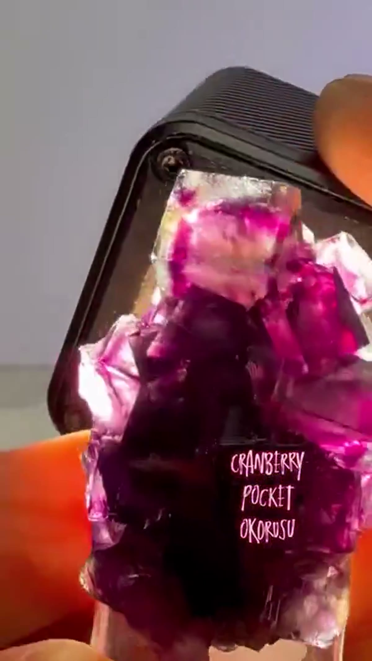 Fluorite Specimen from Namibia: Cranberry Pocket Okorusu Fluorite - view 2