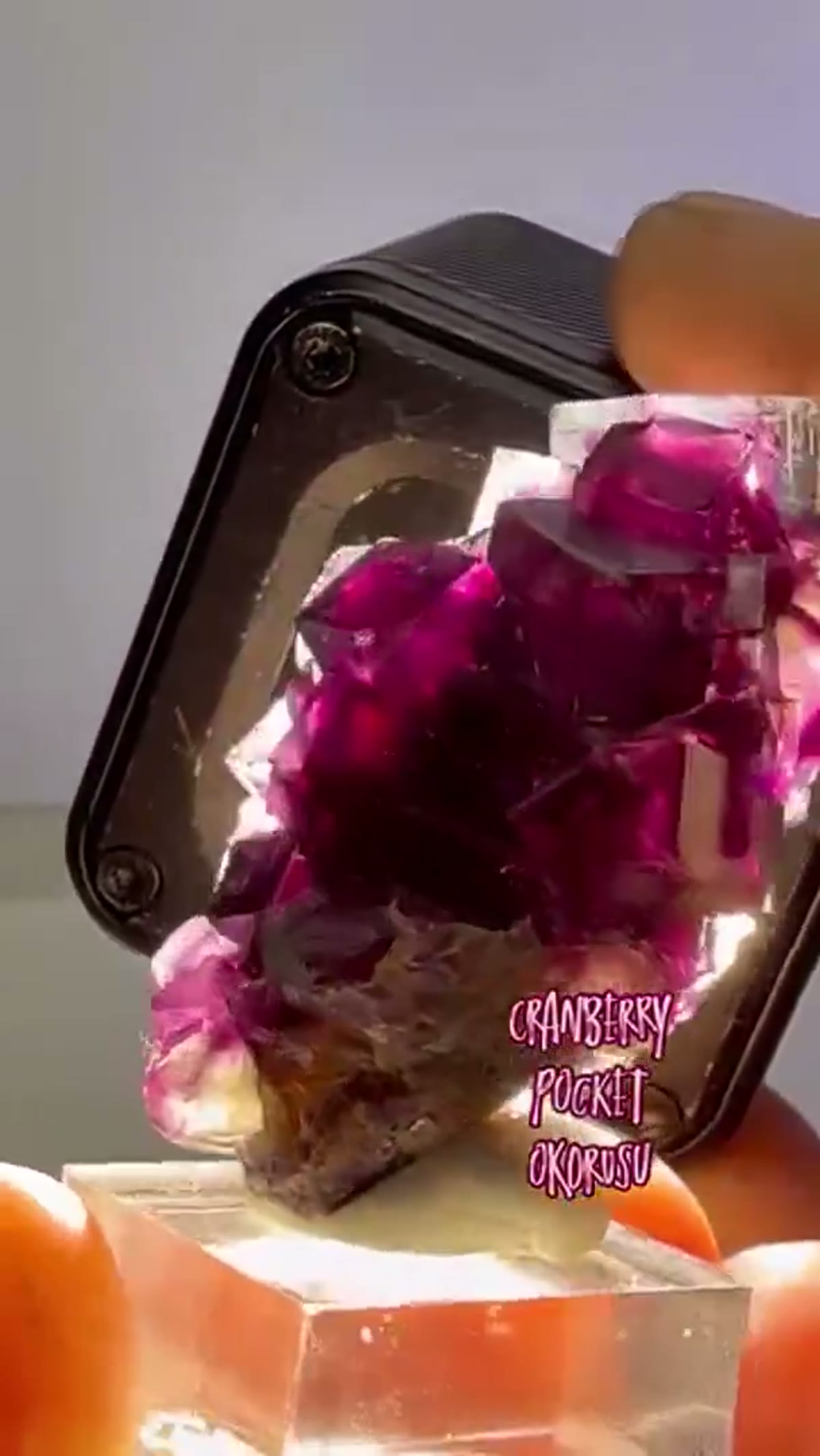 Fluorite Specimen from Namibia: Cranberry Pocket Okorusu Fluorite - view 3