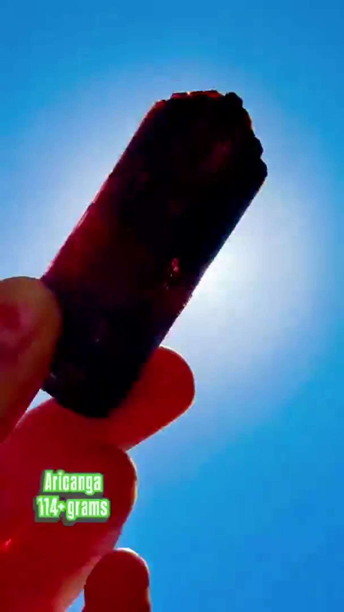 Elbaite Tourmaline Specimen from Aricanga Mine, Brazil: Massive Aricanga tourmaline (114+ grams available) - view 4