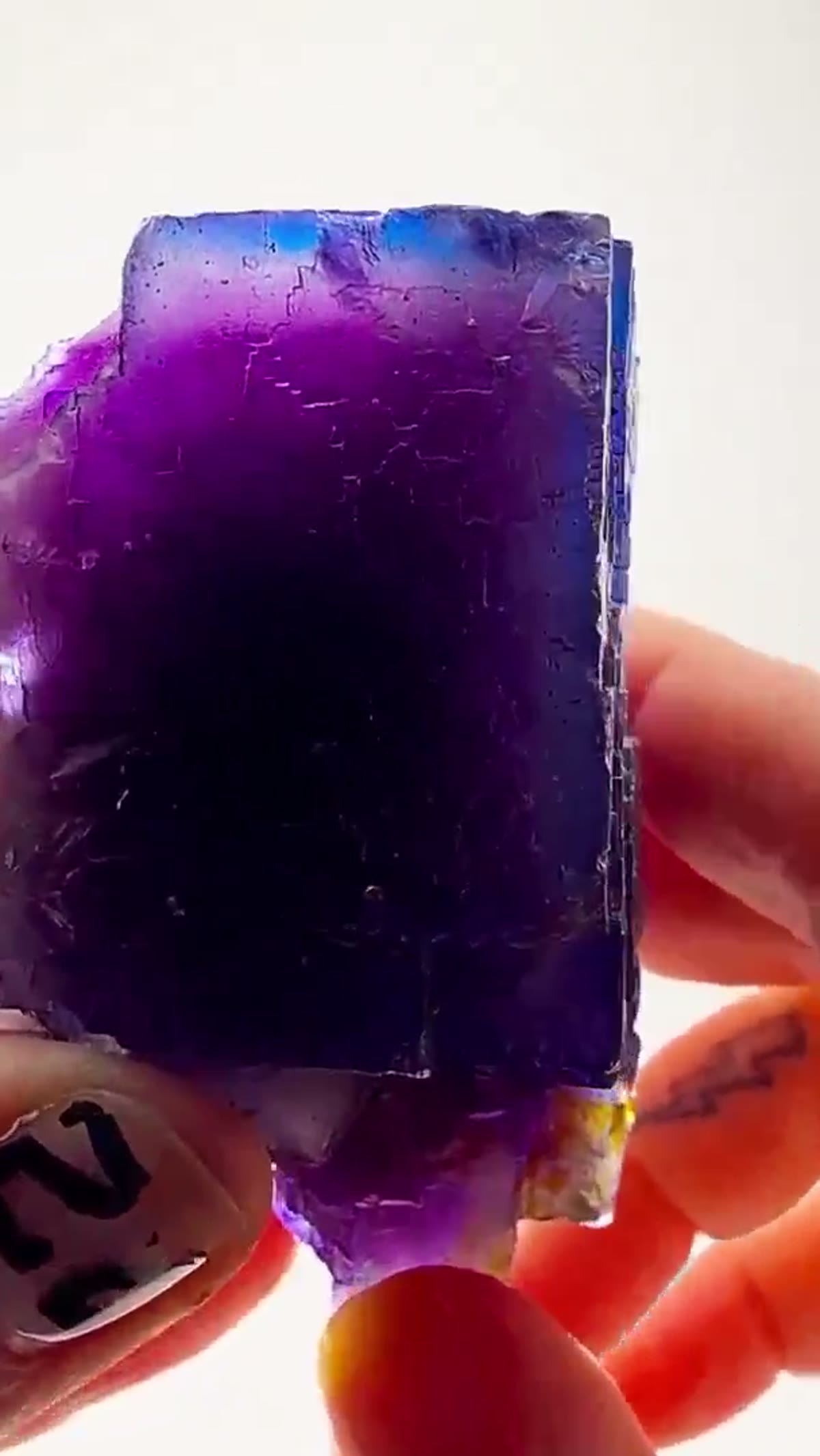 Fluorite Specimen from Illinois, USA: Purple Blue perfection from Pope County - view 2