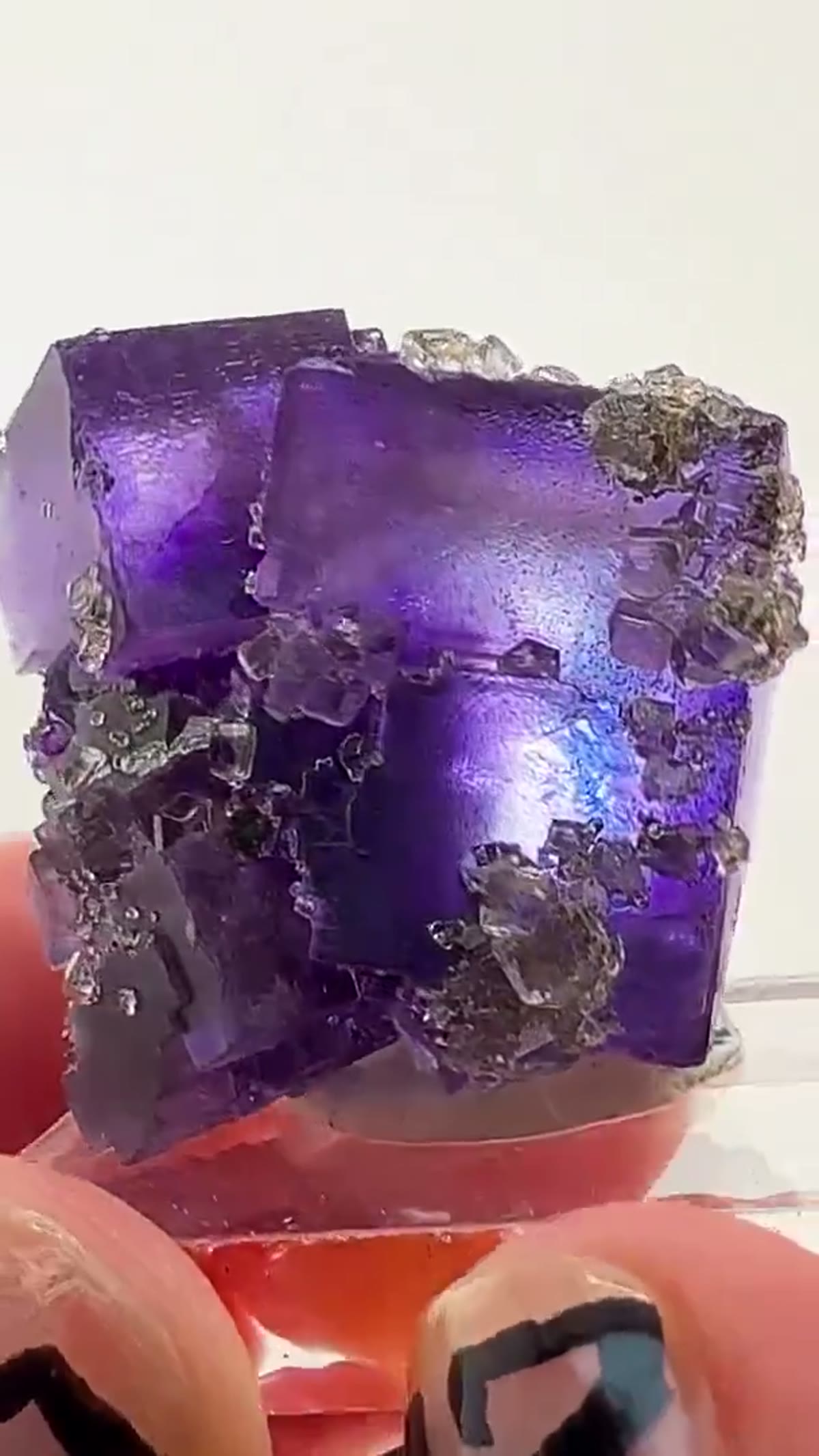 Fluorite Specimen from Denton Mine, Illinois: Denton Mine in Miniature - view 2