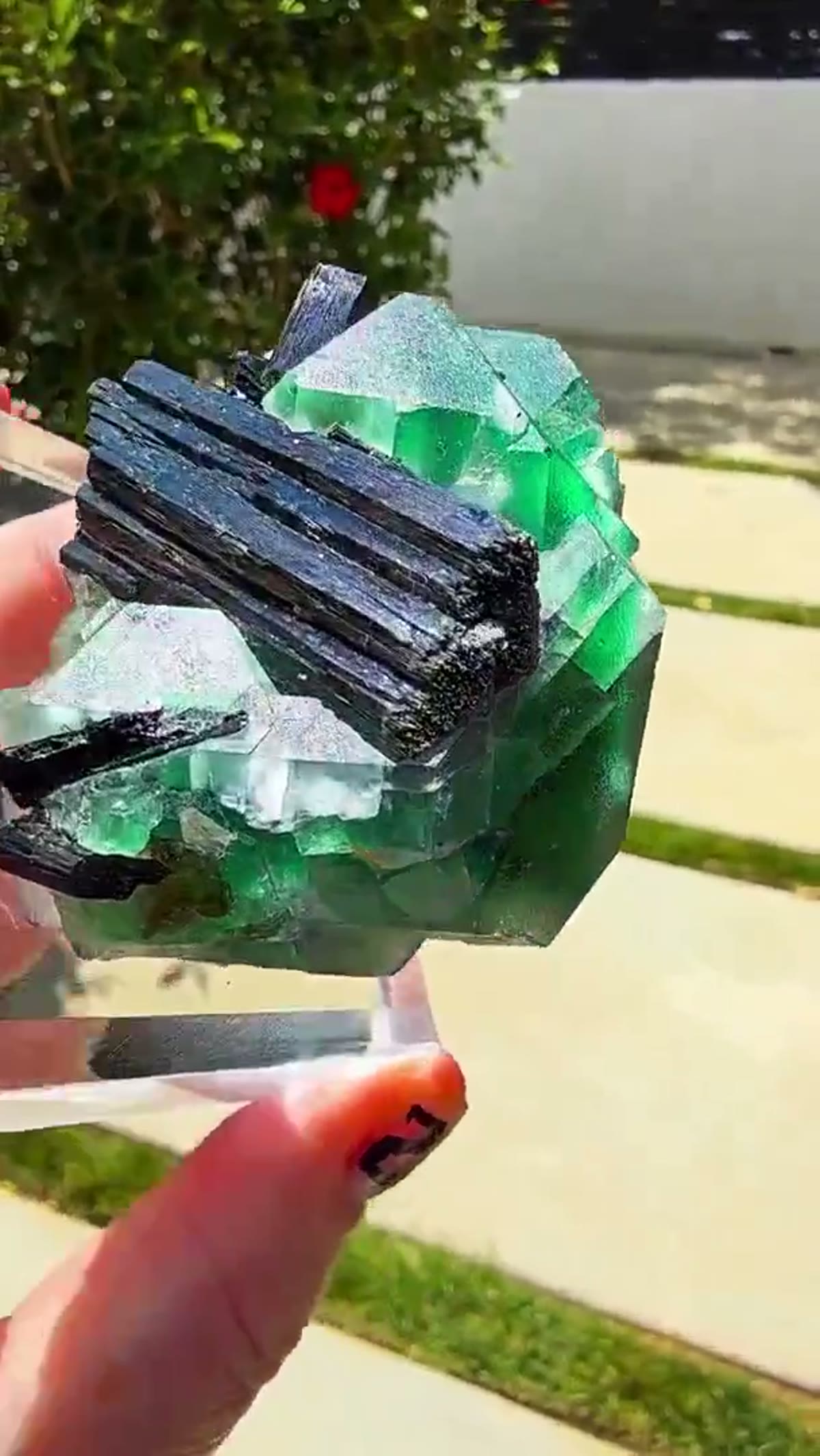 Fluorite Specimen from Erongo Mountains, Namibia: Erongo elegance with a dark twist - view 2