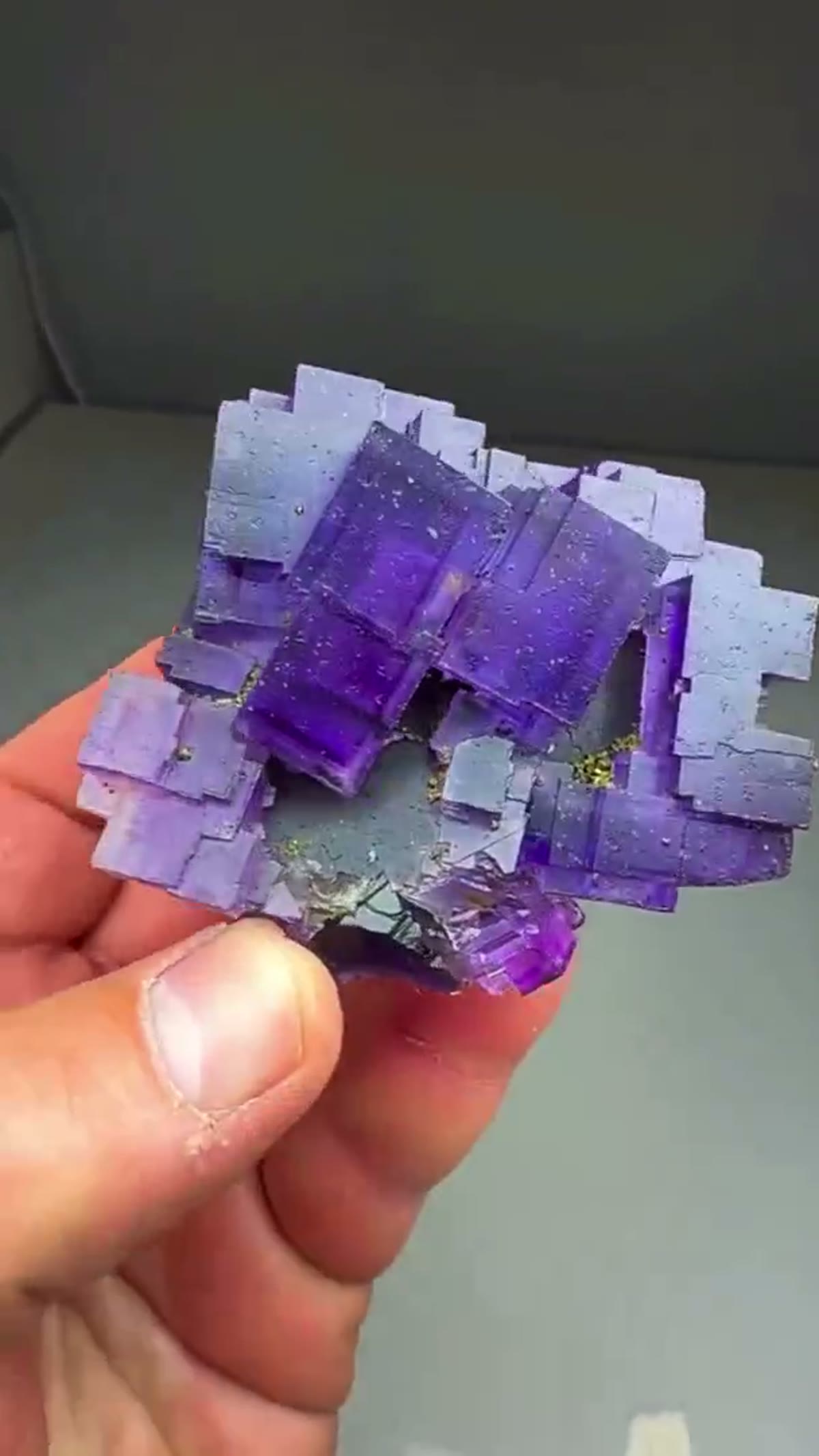 Fluorite Specimen from Denton Mine, Illinois, 7.5 x 7.0 x 4.0 cm - view 2