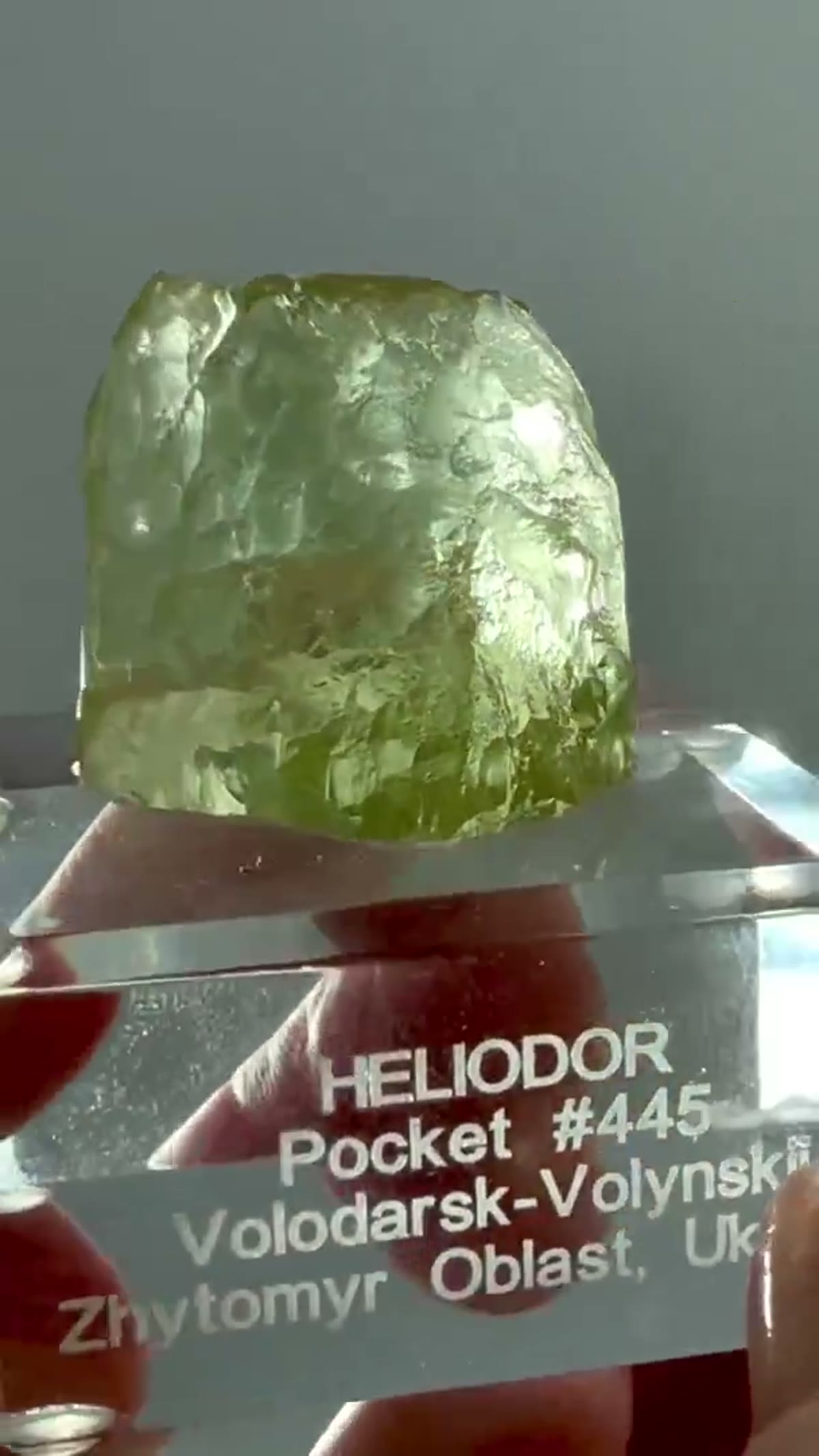 Heliodor Specimen from Volyn, Ukraine, 37.39 g - view 2
