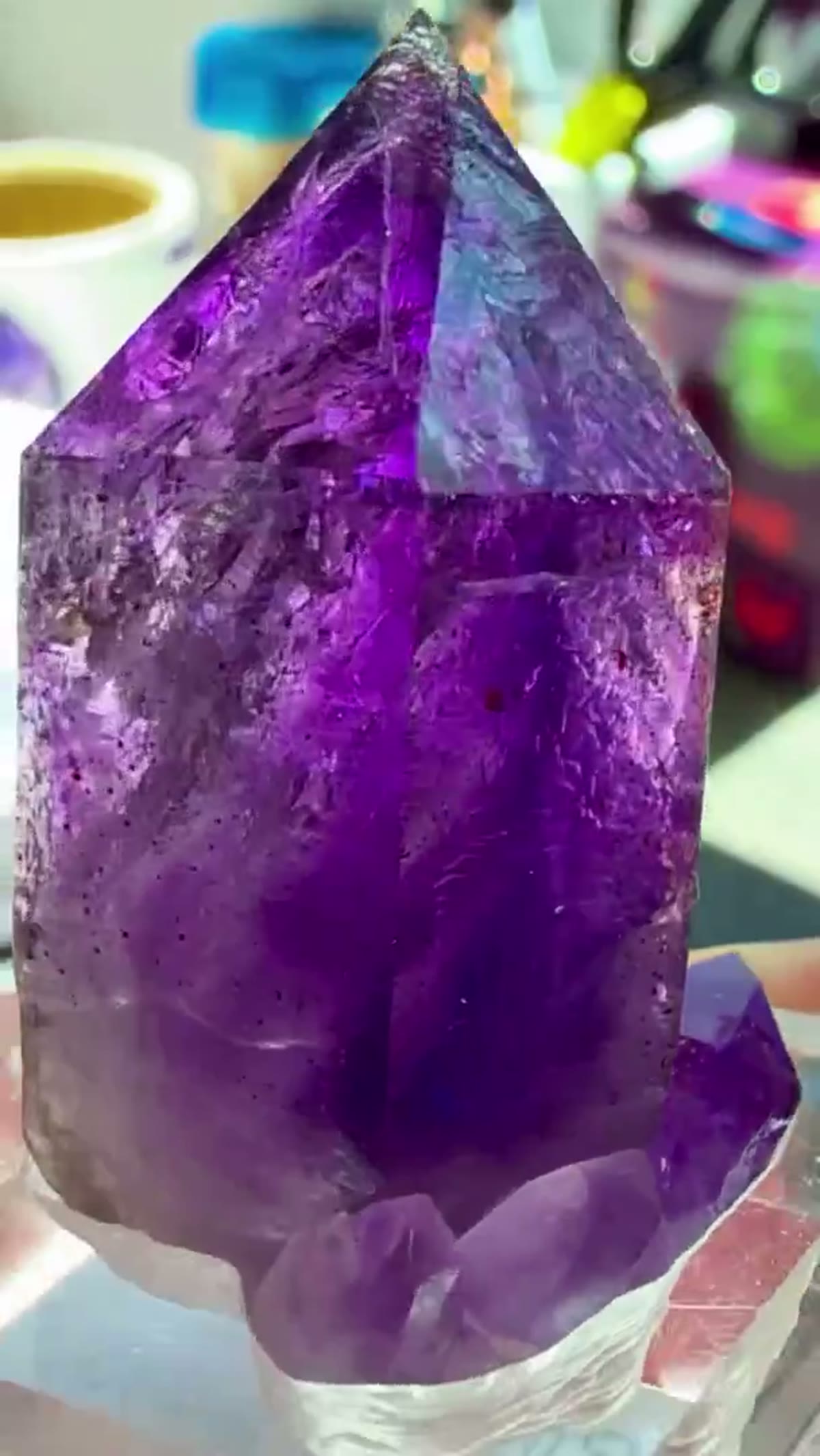 Amethyst Specimen from Pinky Mine, Namibia: Pinky Mine Power… Sunlight Unlocked - view 4