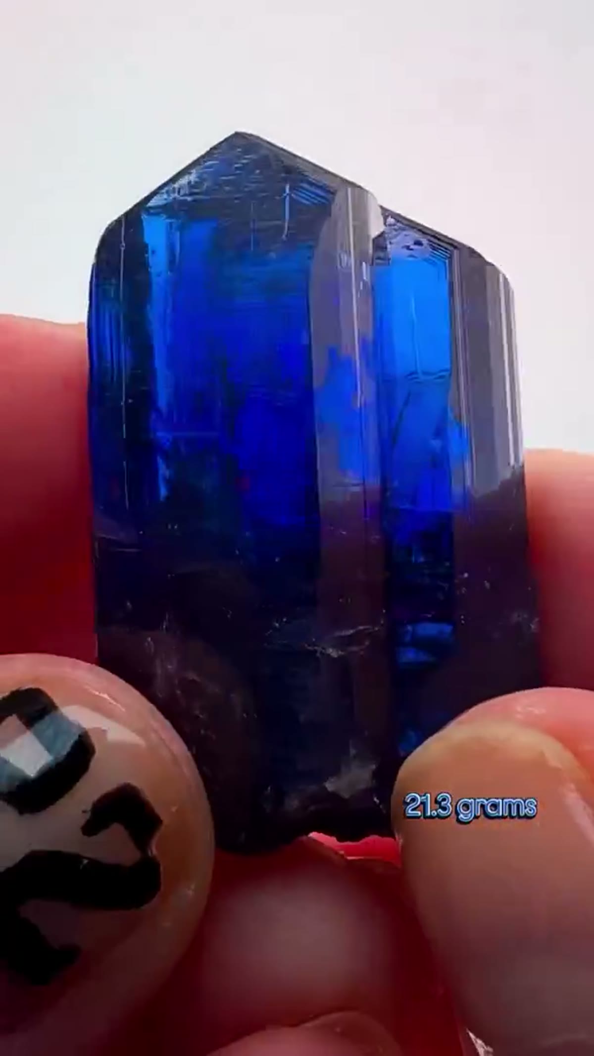 Tanzanite Specimen from Merelani Hills, Tanzania, 21.3 g: Electric intensity… doubled - view 2